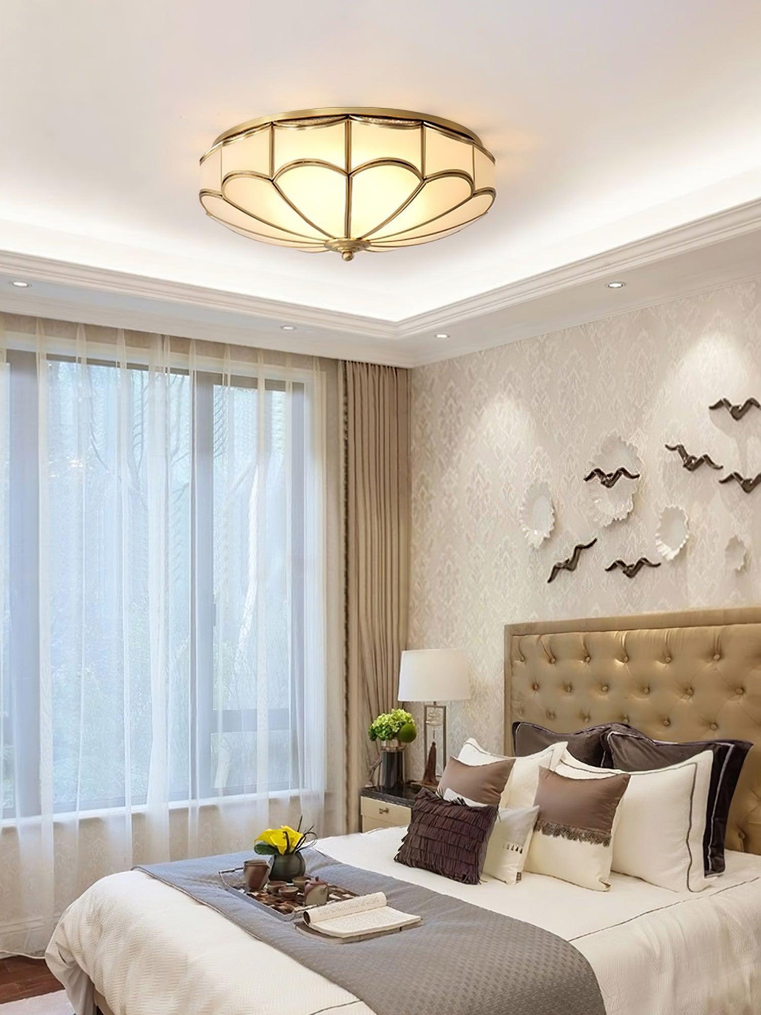 WOW Scalloped Flush Ceiling Light