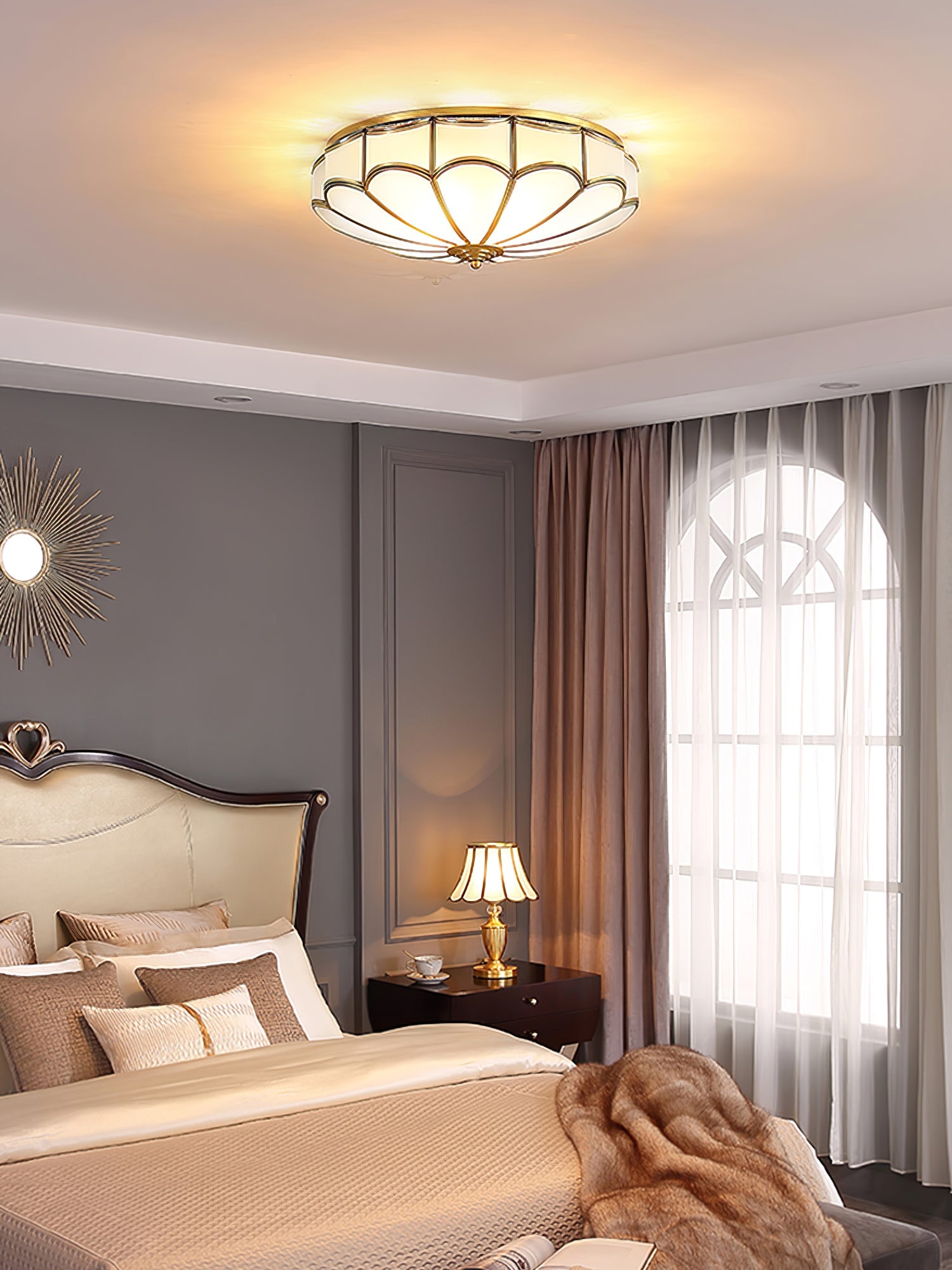 WOW Scalloped Flush Ceiling Light