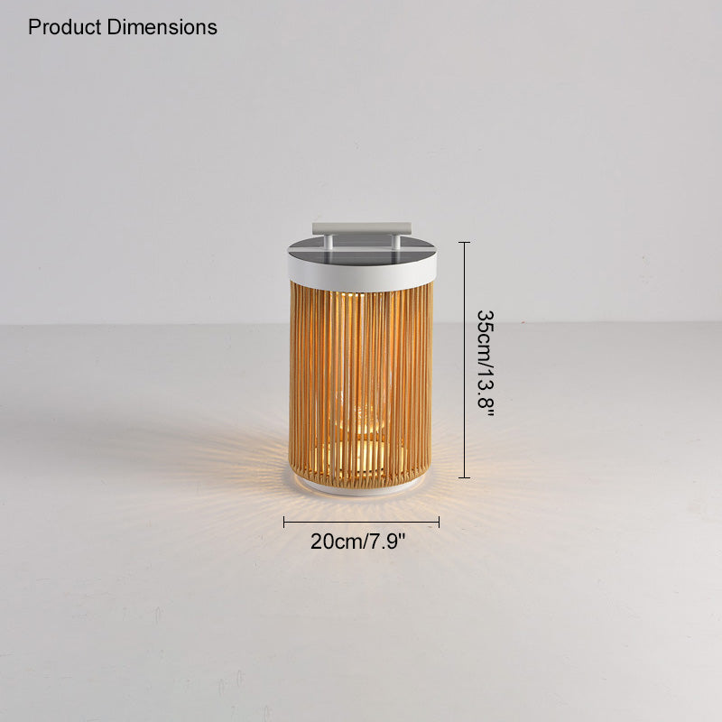 WOW Outdoor Solar Portable Wicker Lantern-wow9020