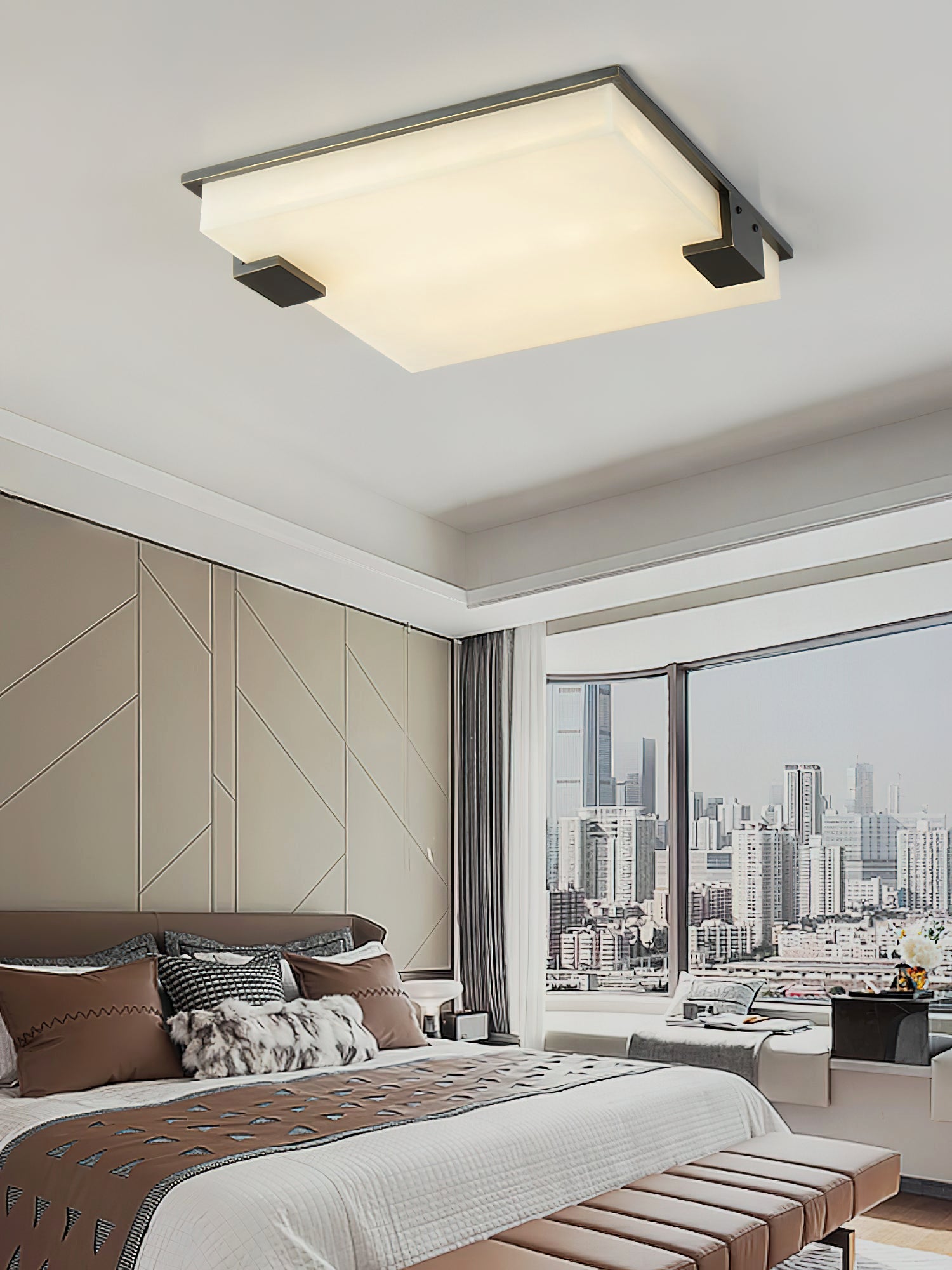 WOW Square Alabaster Ceiling Lamp