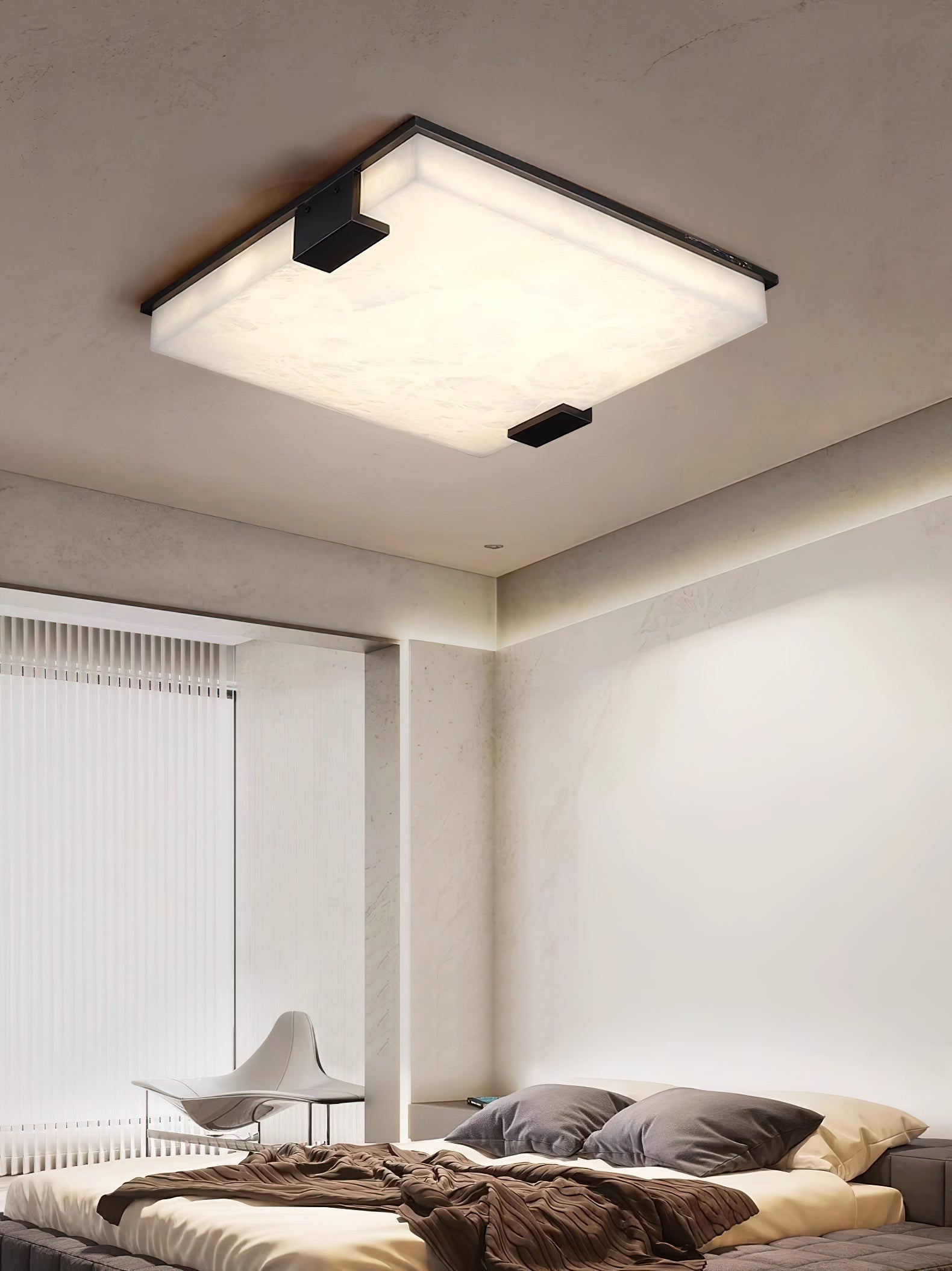 WOW Square Alabaster Ceiling Lamp