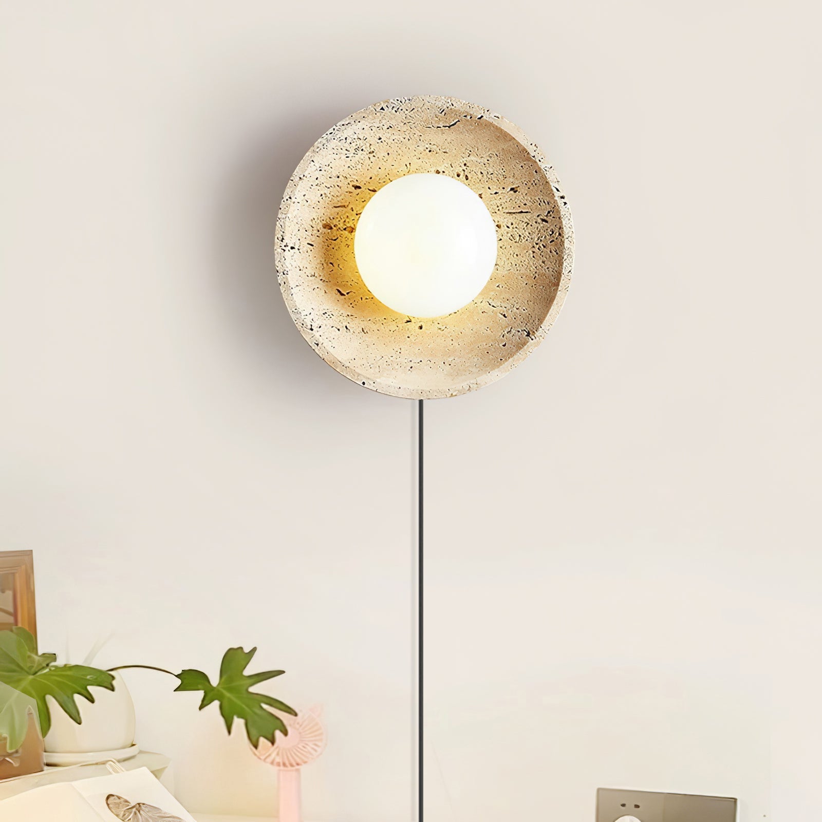 WOW Stone Eclipse Plug-in Wall Light