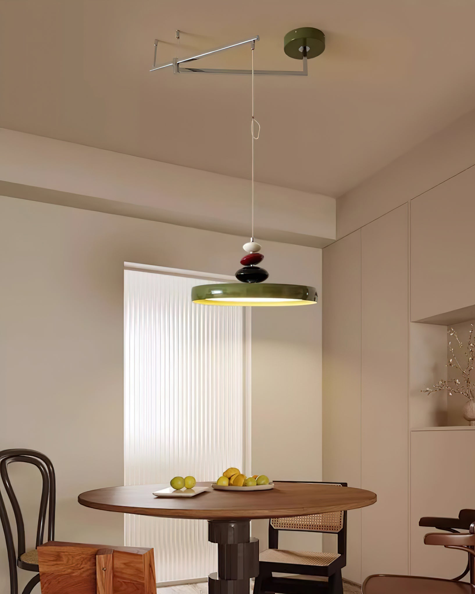 WOW Swing Arm Stone Pendant Light