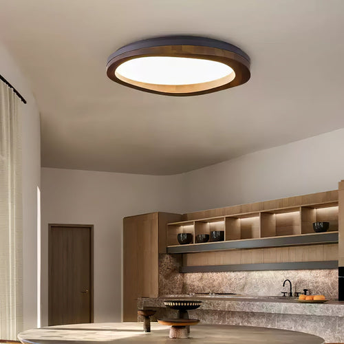 WOW Timber Round Wood Ceiling Lamp
