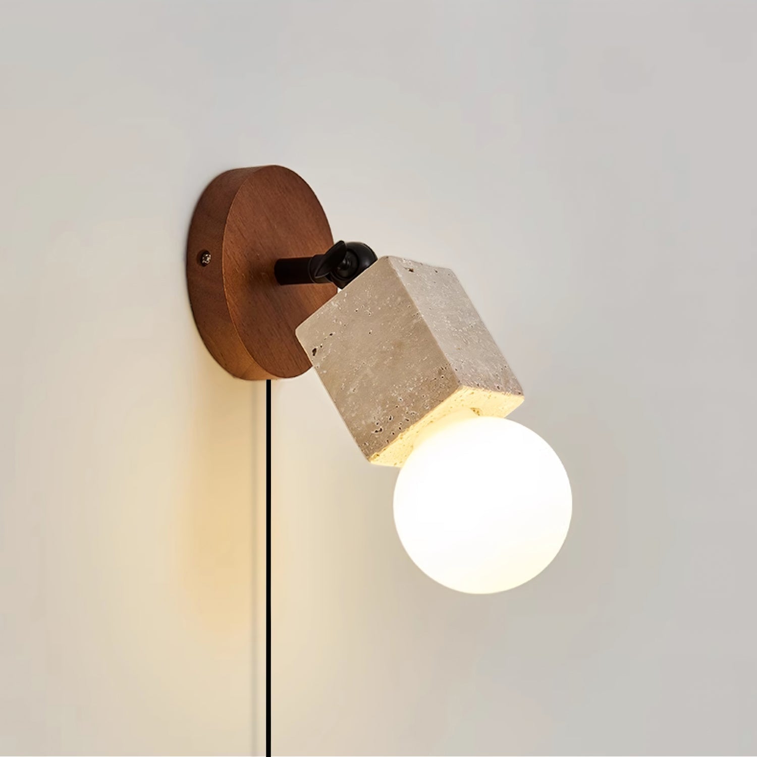 WOW Versa Stone Adjustable Plug-in Wall Light