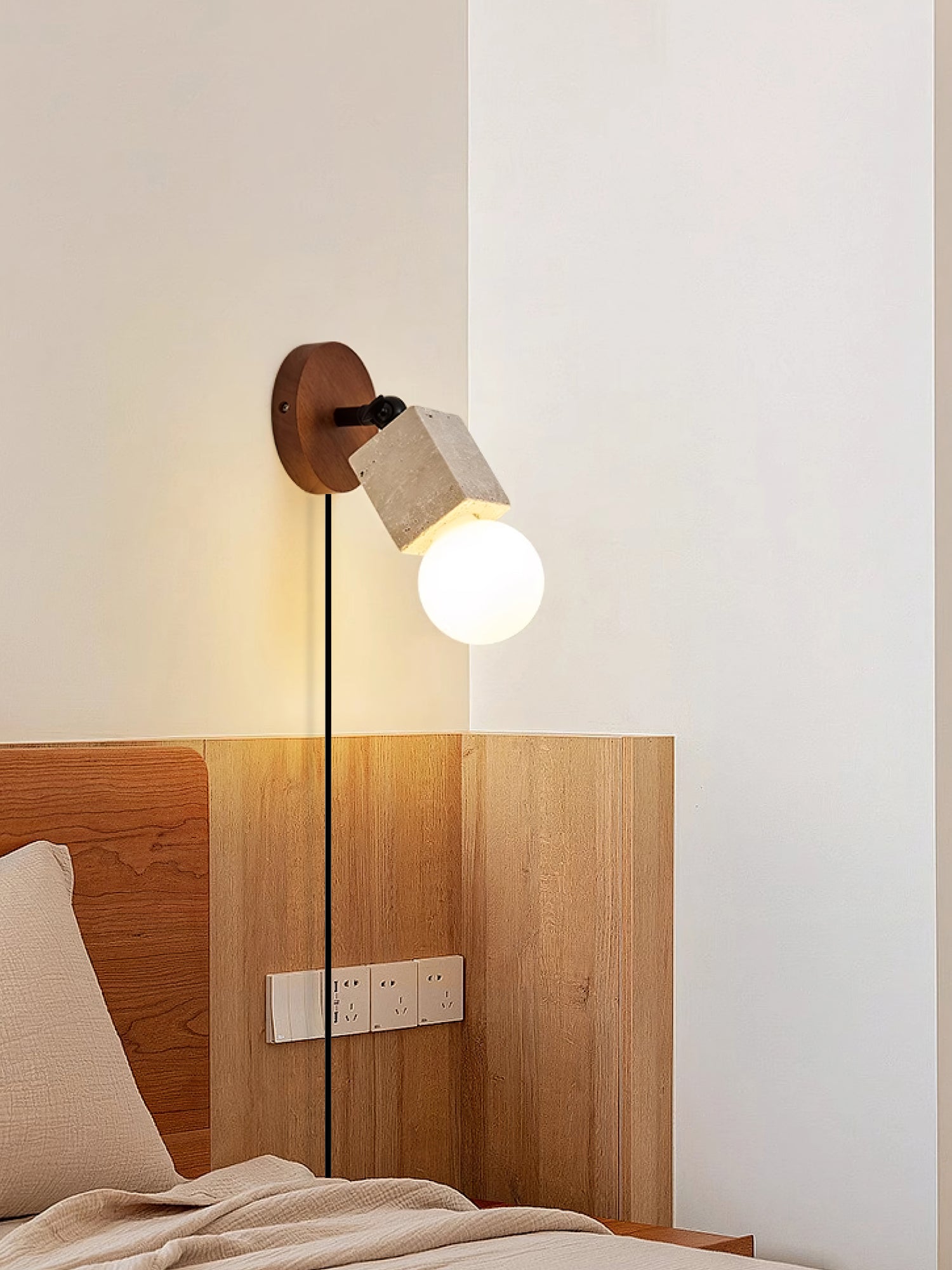 WOW Versa Stone Adjustable Plug-in Wall Light
