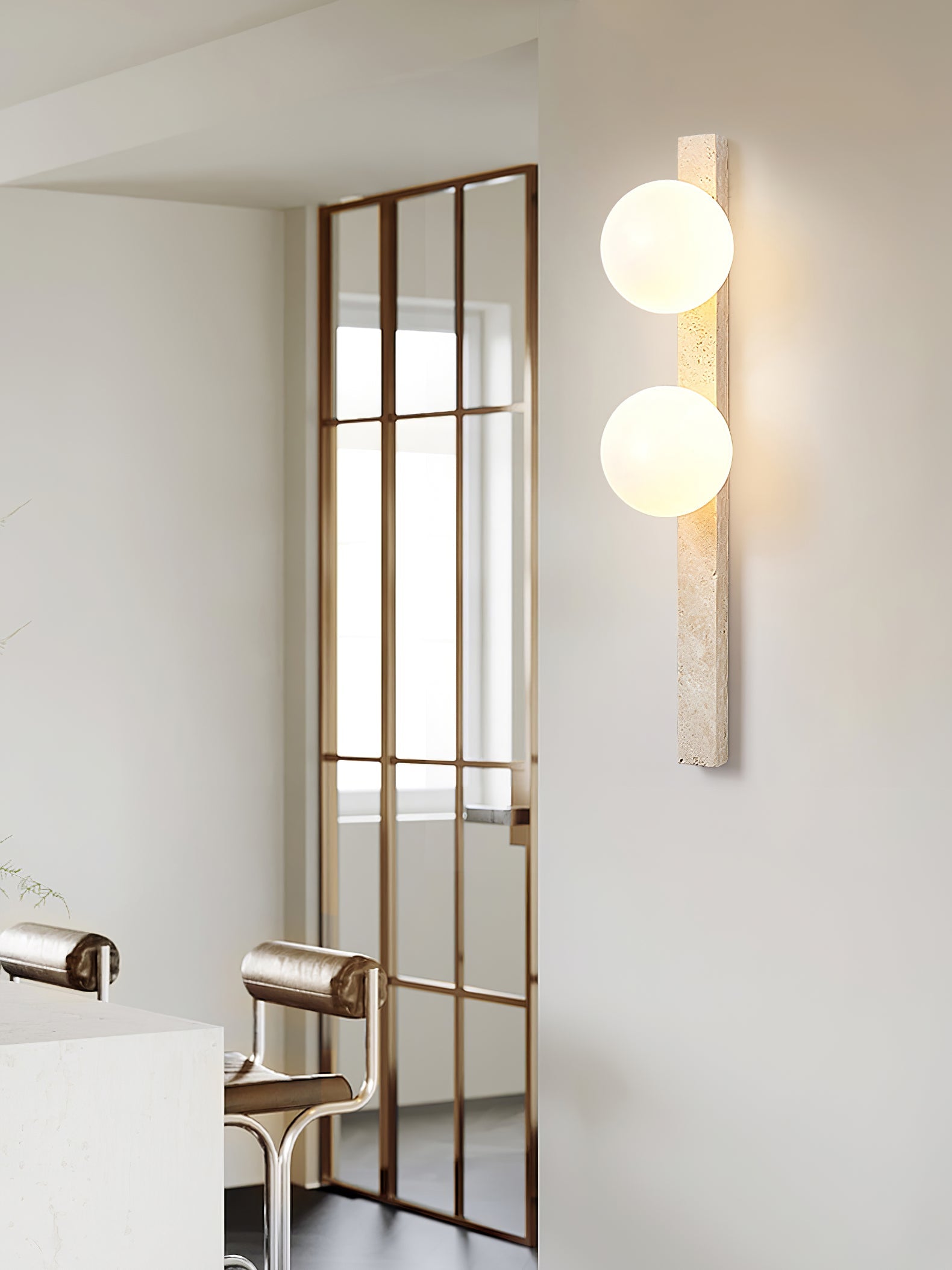 WOW Vertical Travertine Wall Sconce