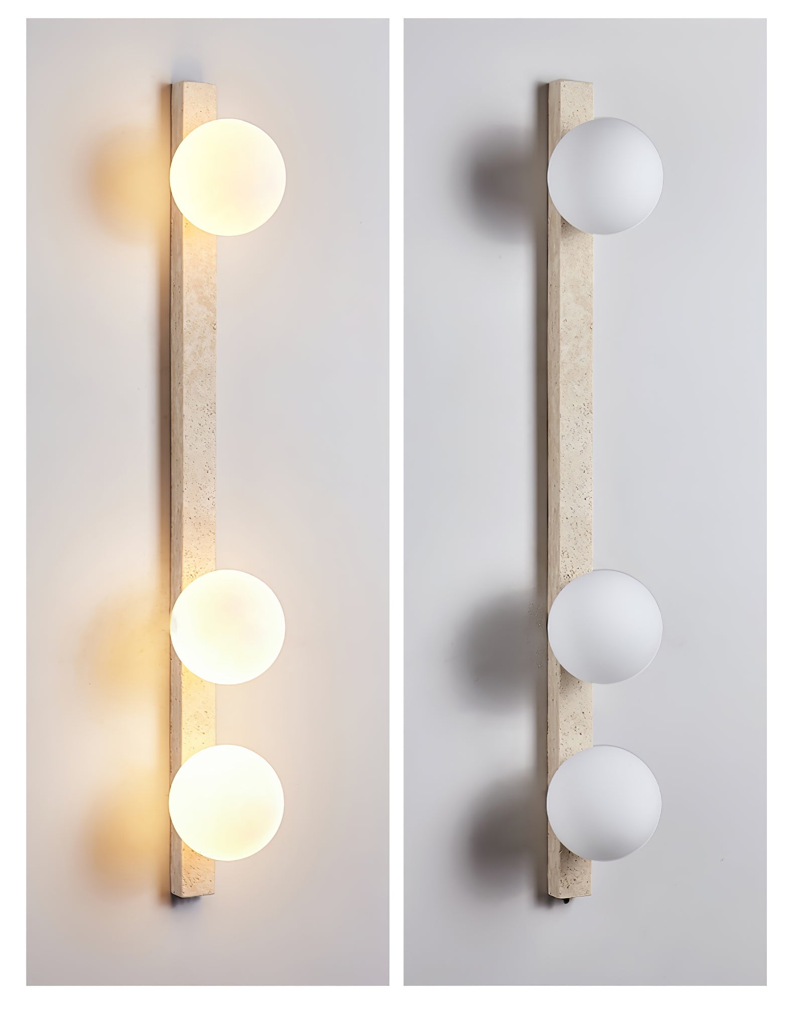 WOW Vertical Travertine Wall Sconce