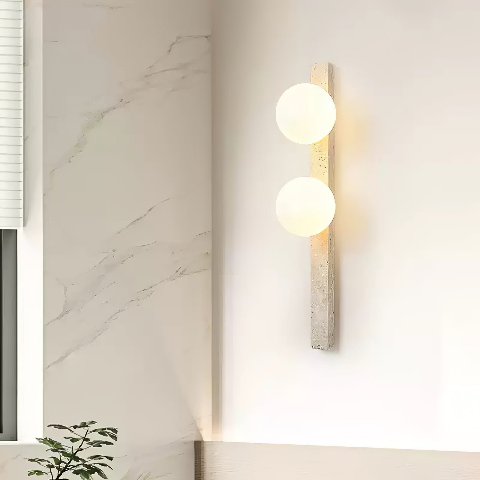 WOW Vertical Travertine Wall Sconce