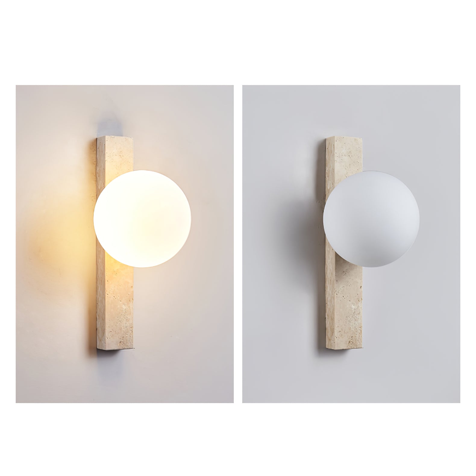 WOW Vertical Travertine Wall Sconce