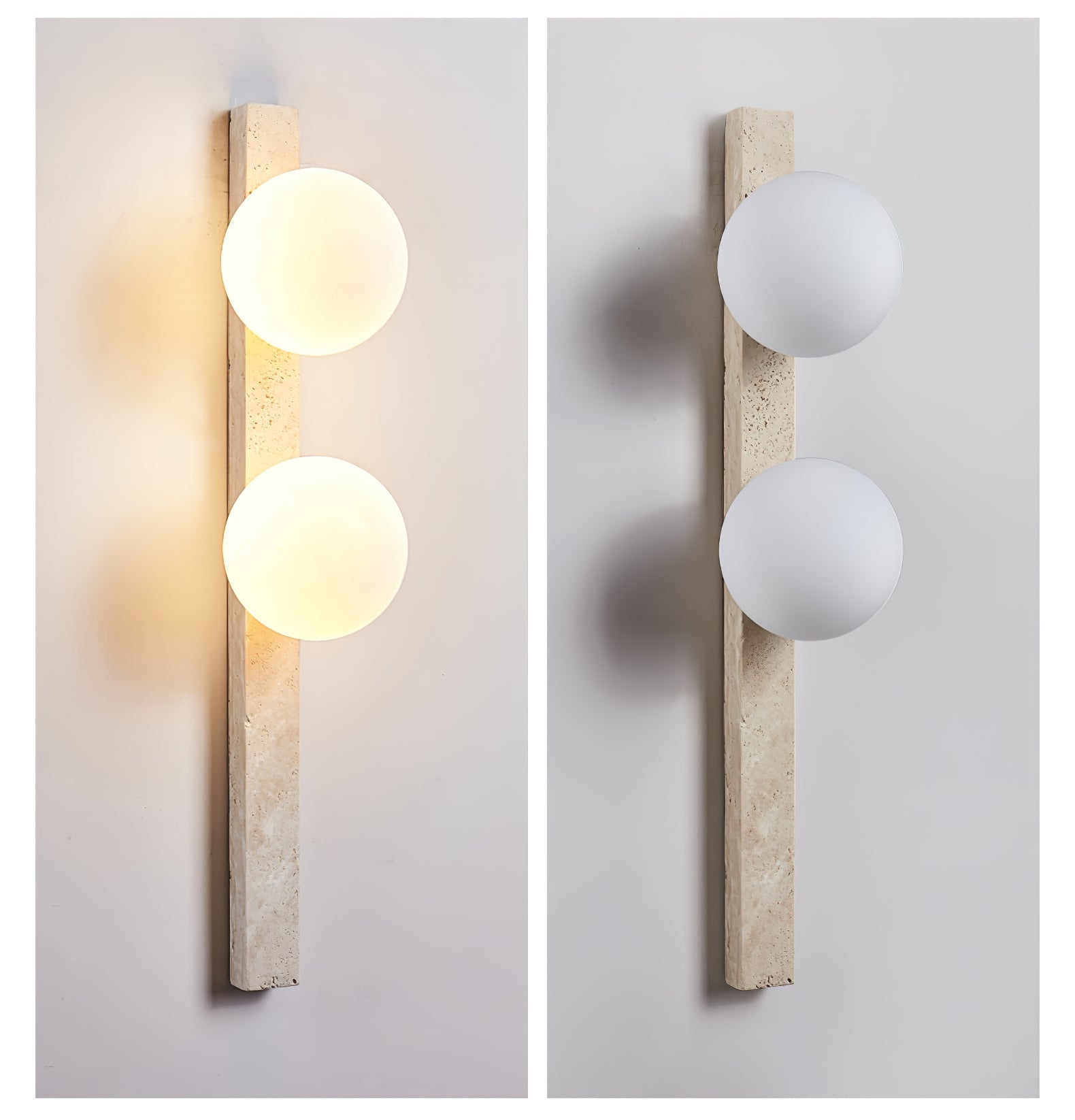 WOW Vertical Travertine Wall Sconce