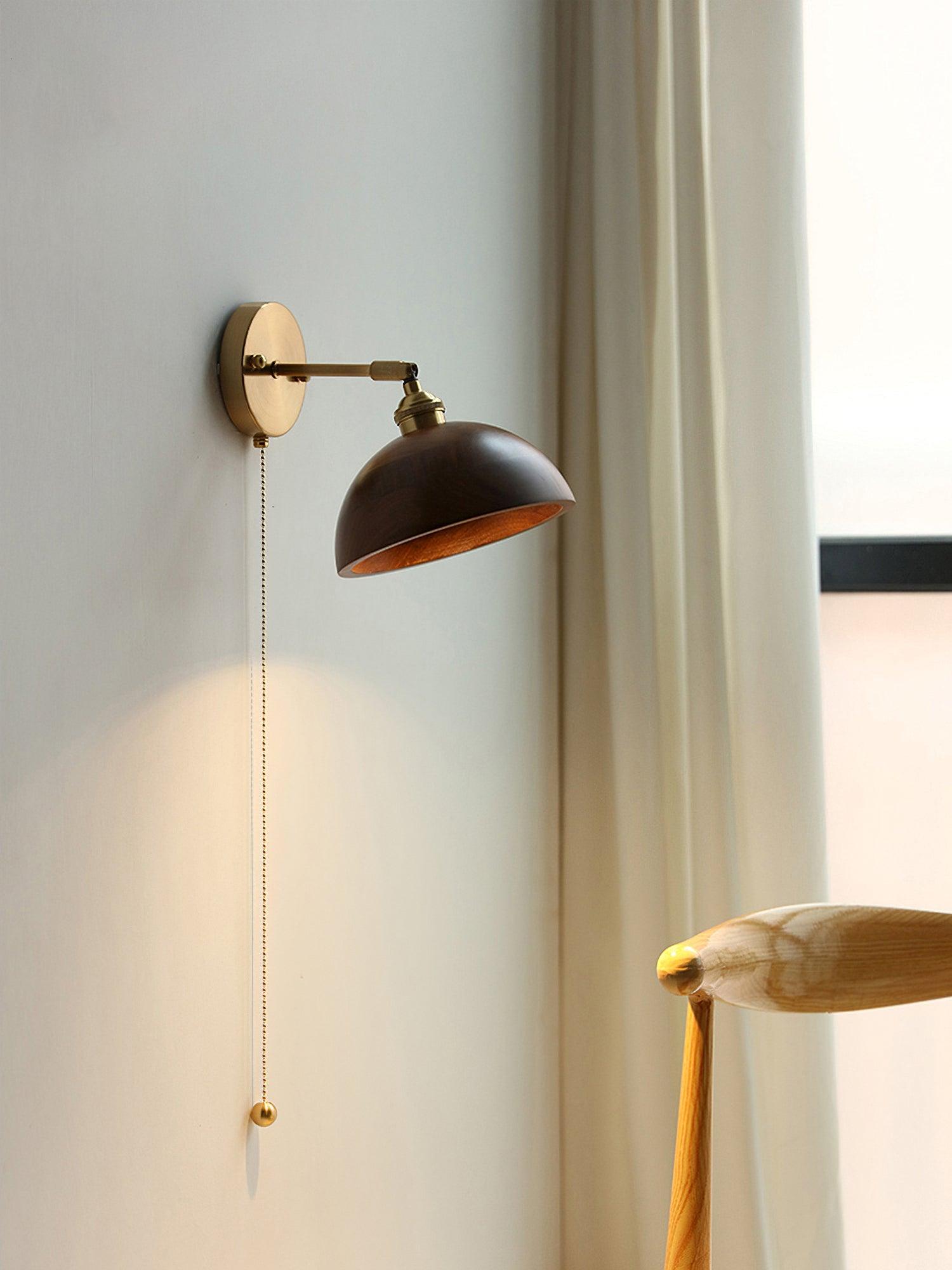 WOW Vintage Wood Plug-in Wall Lamp