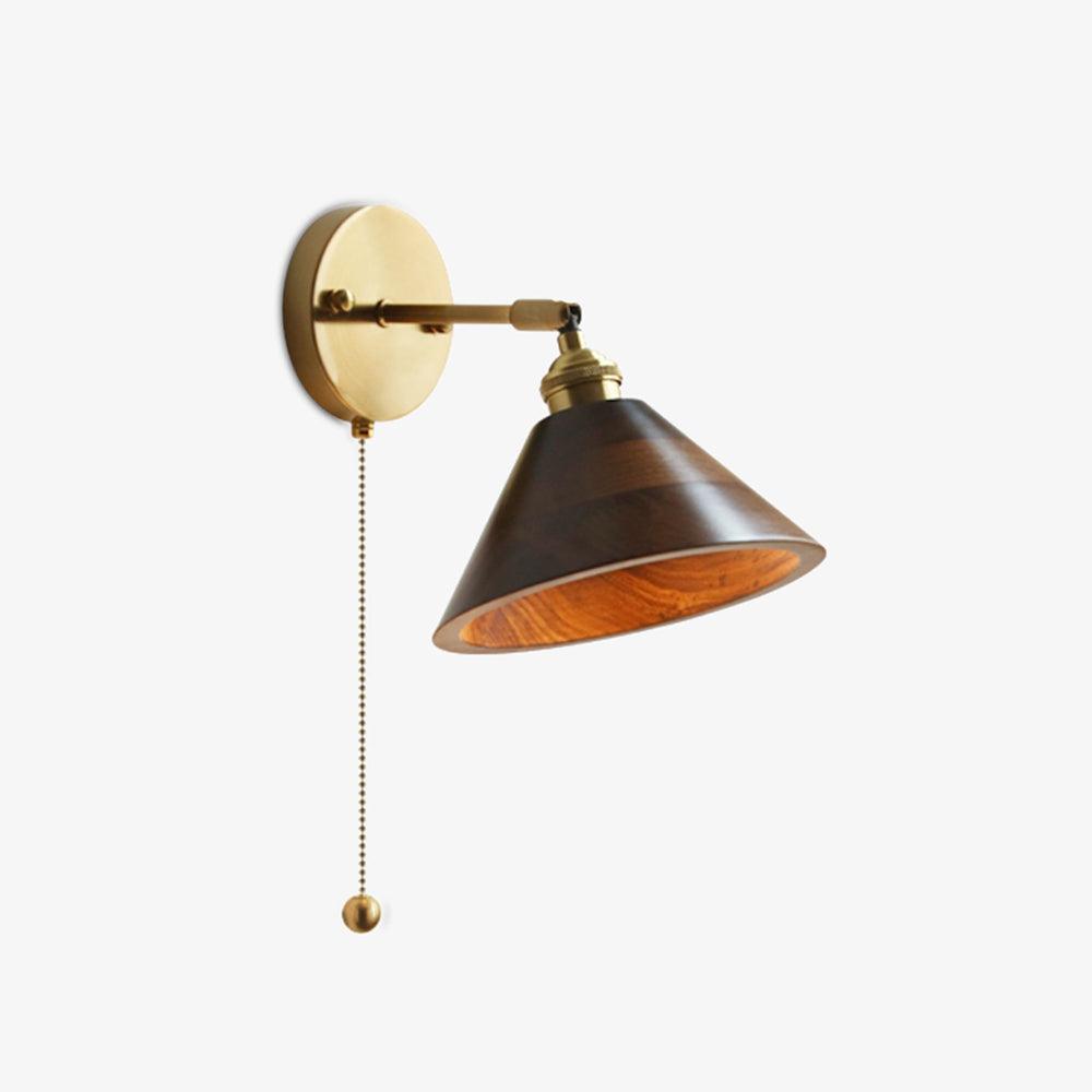 WOW Vintage Wood Plug-in Wall Lamp