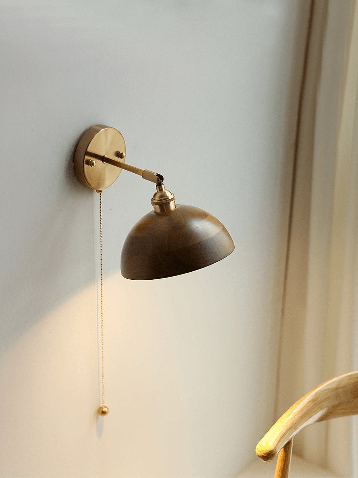WOW Vintage Wood Plug-in Wall Lamp