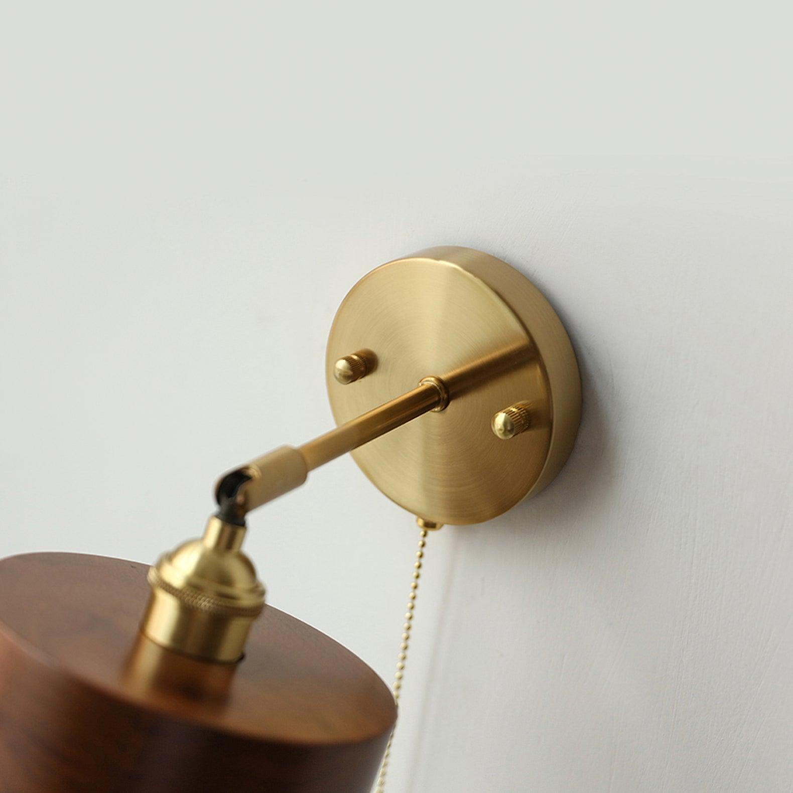 WOW Vintage Wood Plug-in Wall Lamp
