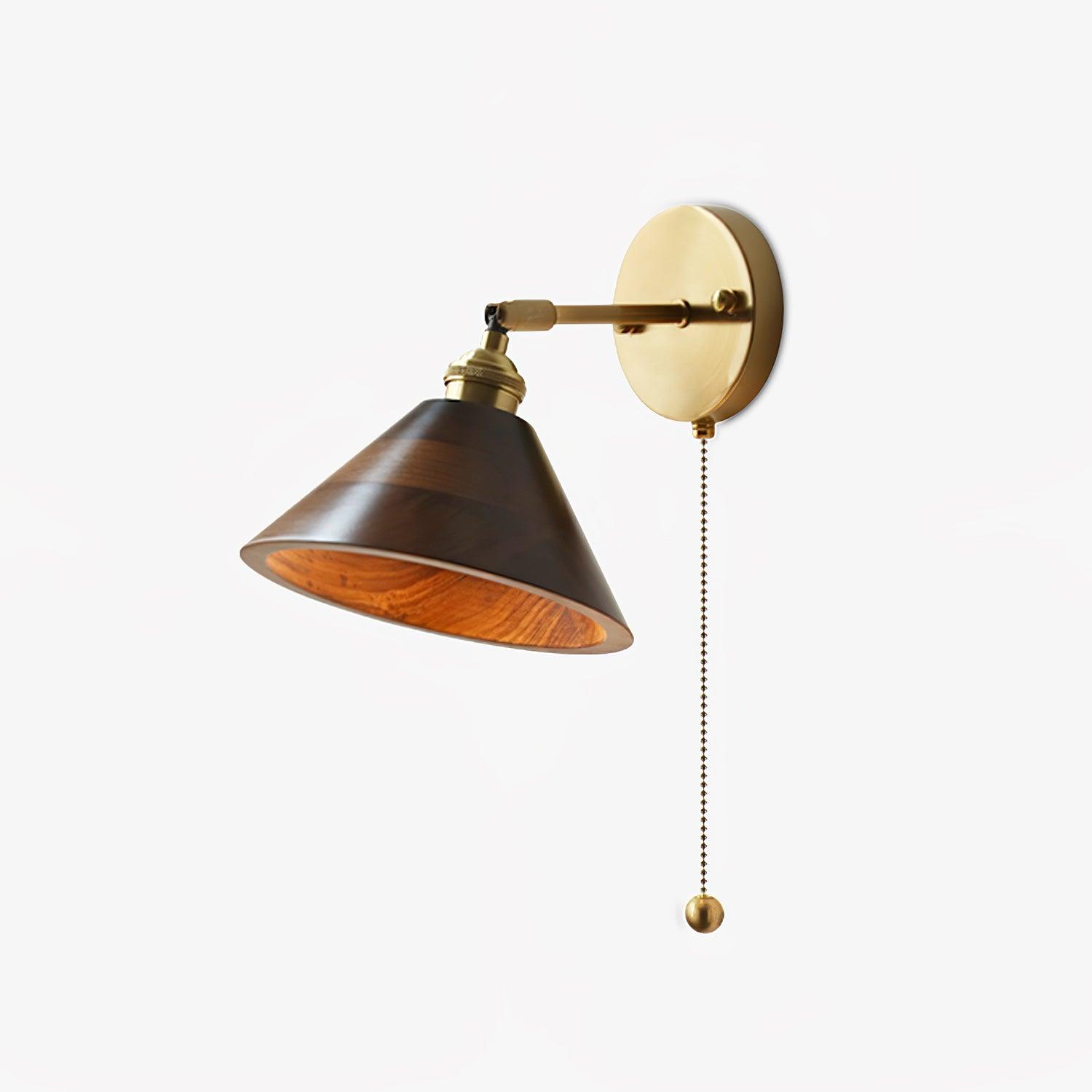 WOW Vintage Wood Plug-in Wall Lamp