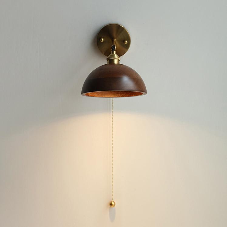 WOW Vintage Wood Plug-in Wall Lamp