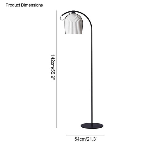 WOW Pleated Arc Floor Lamp for Reading-wow7033