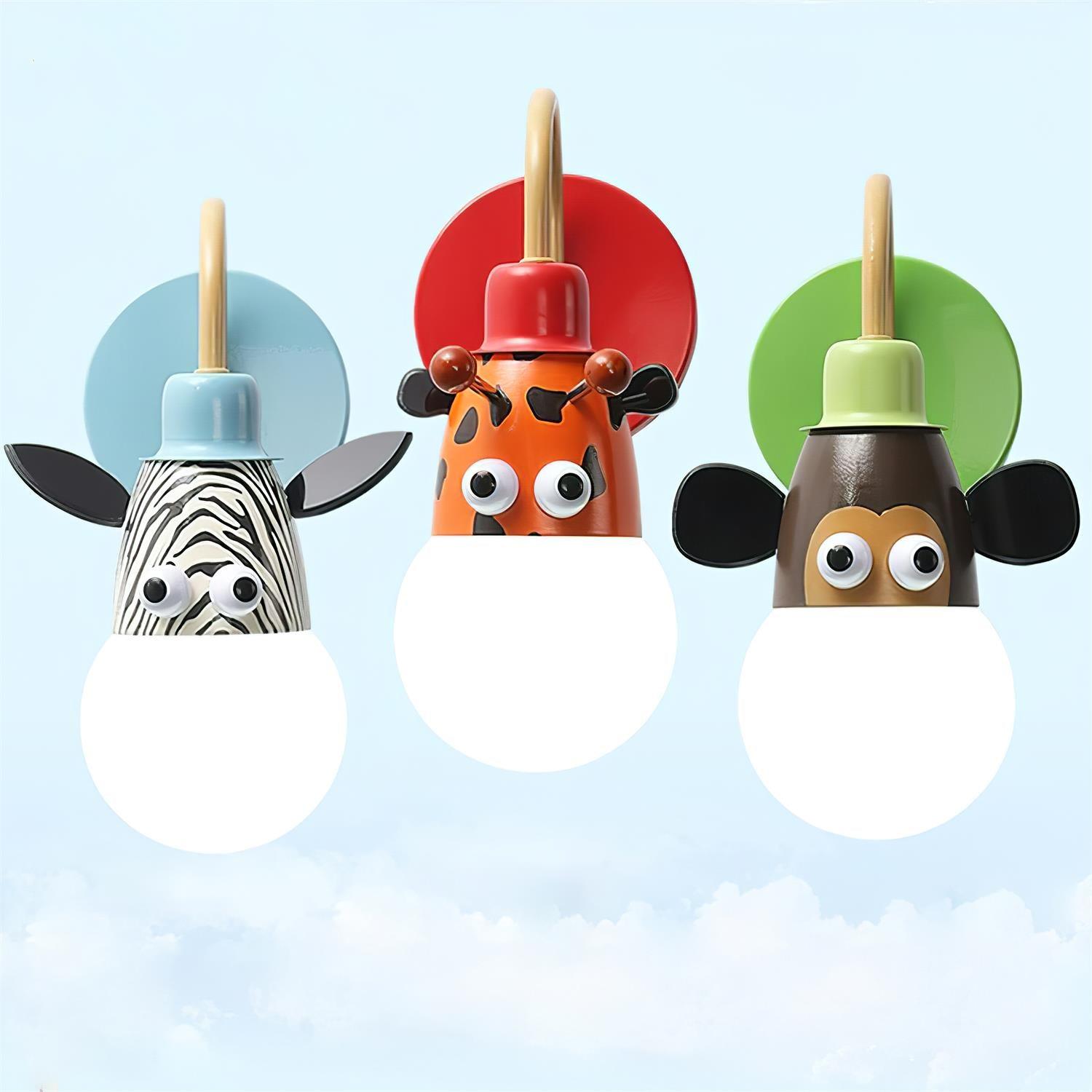 WOW Cartoon Animal Kids Wall Lamp