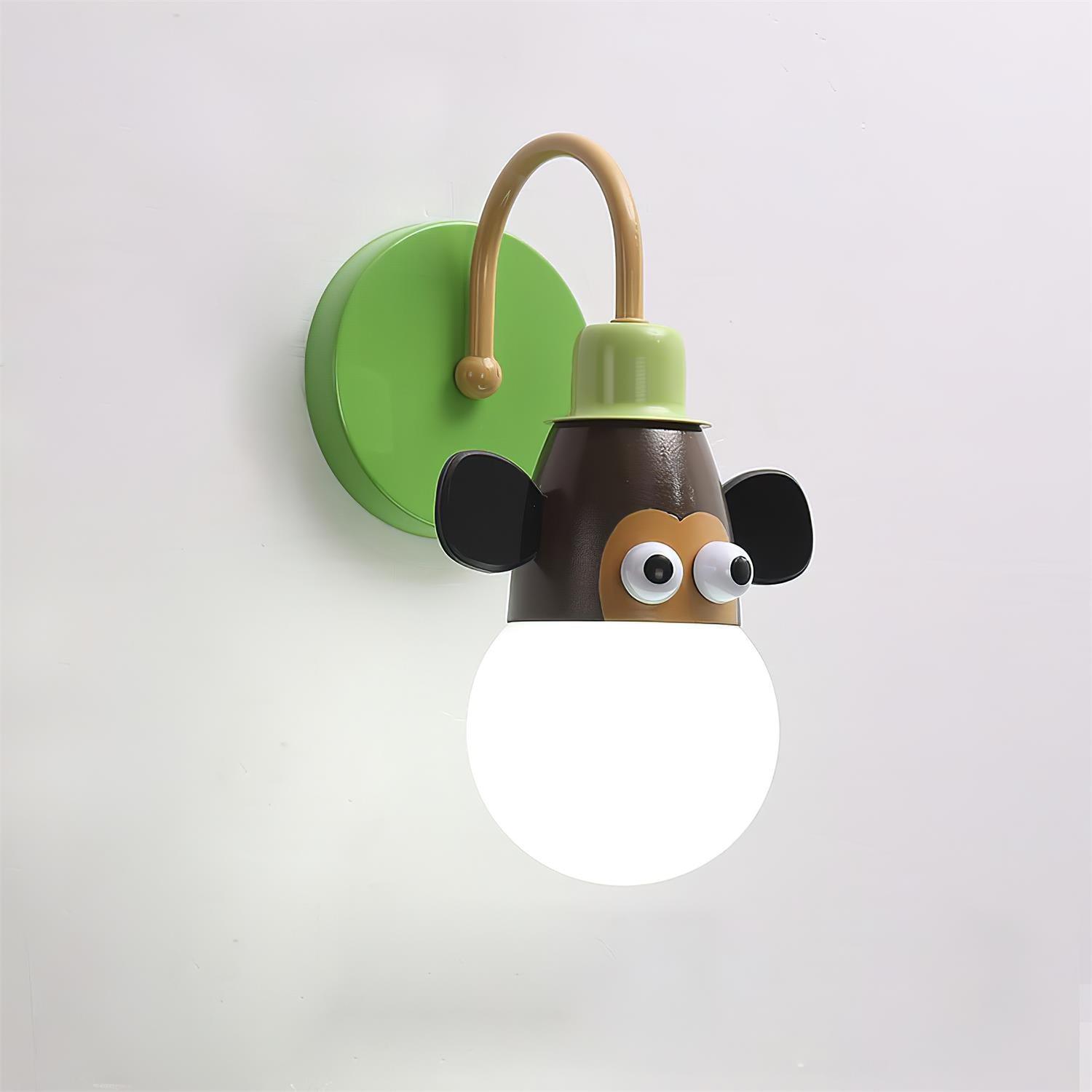 WOW Cartoon Animal Kids Wall Lamp