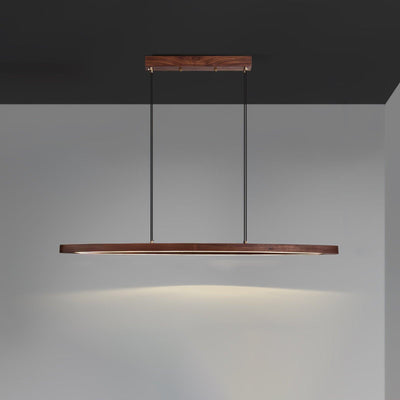 WOW Walnut Arc Linear Pendant Lamp