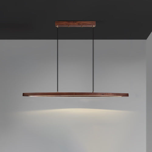 WOW Walnut Arc Linear Pendant Lamp