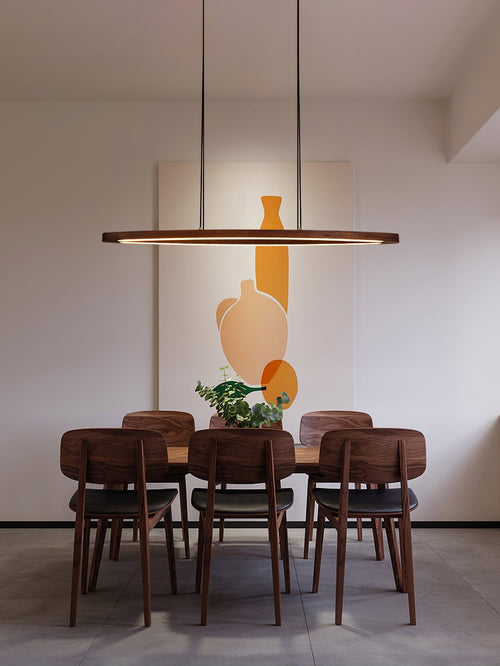 WOW Walnut Arc Linear Pendant Lamp