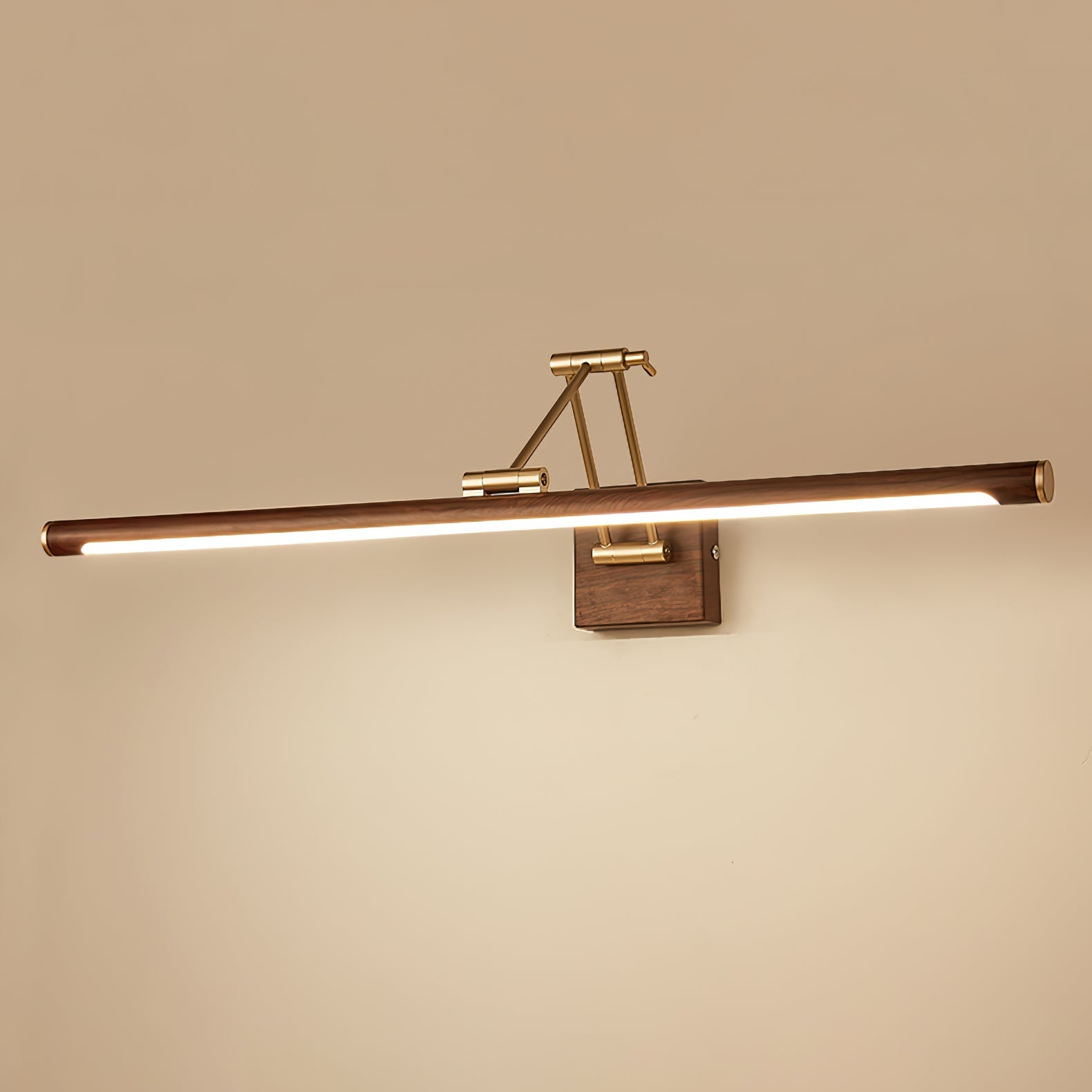 WOW Walnut Color Linear Adjustable Wall Light