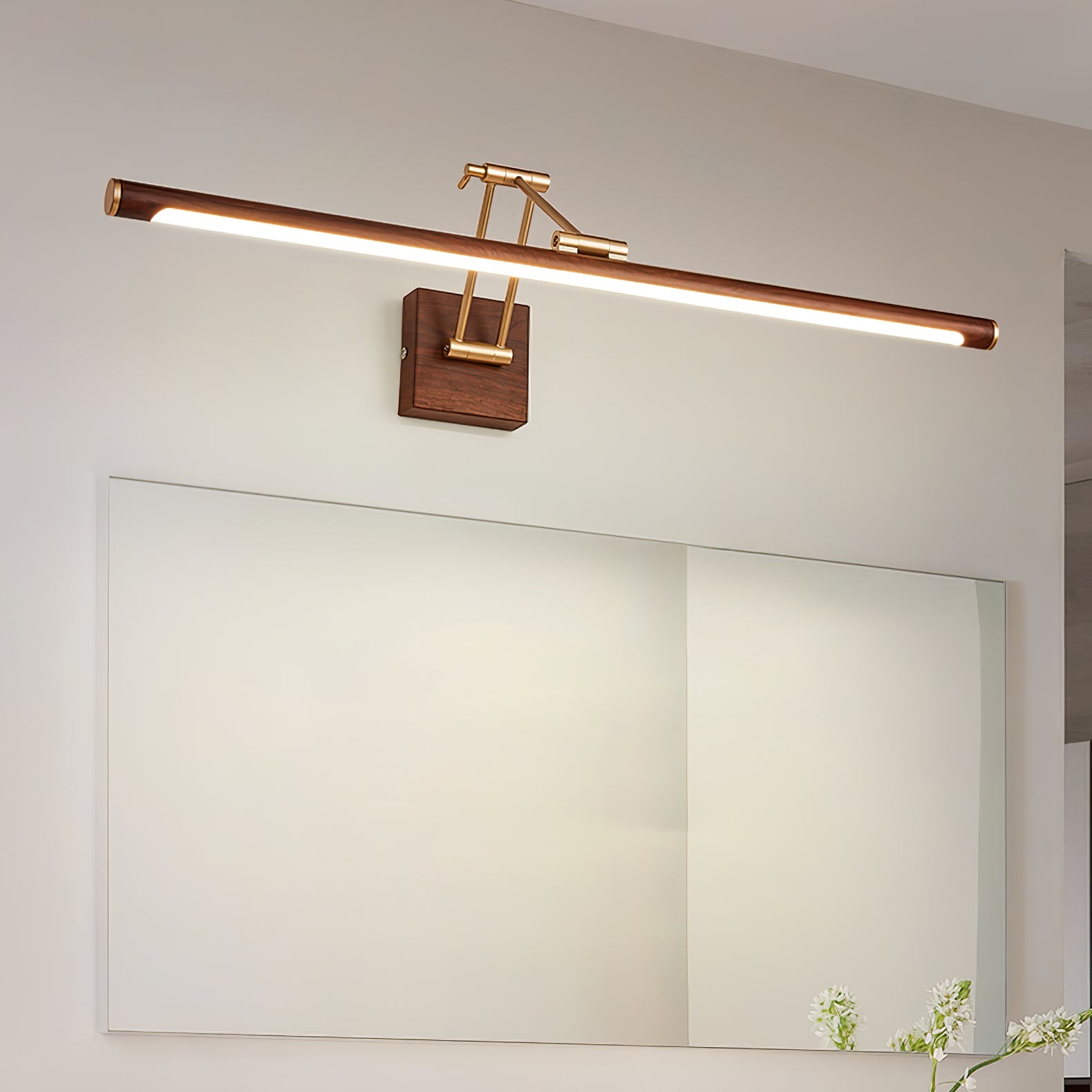WOW Walnut Color Linear Adjustable Wall Light
