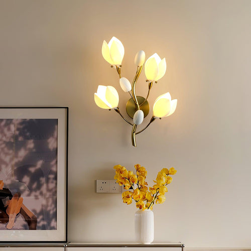 WOW Porcelain Magnolia Wall Lamp