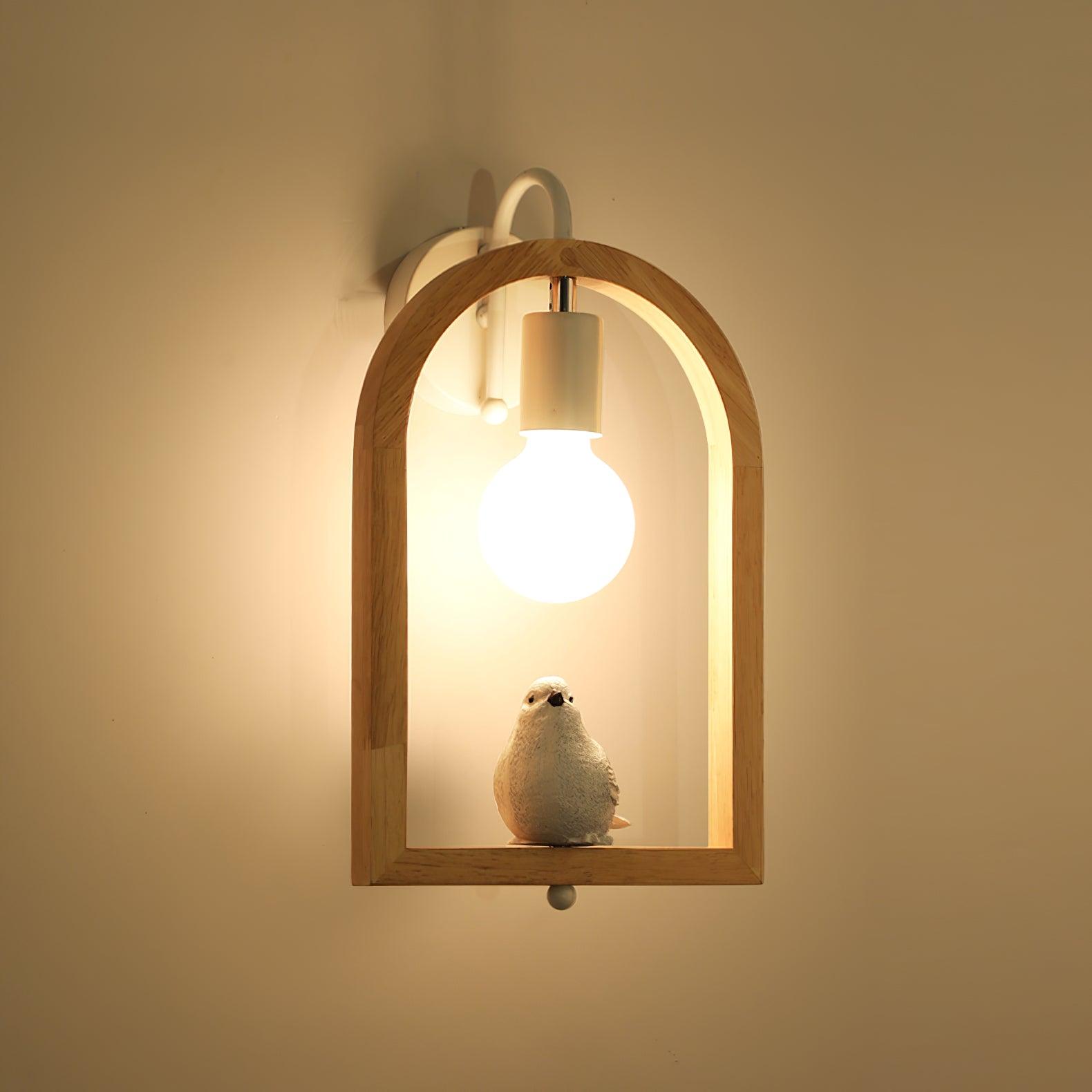 WOW Wood Bird Resin Wall Light