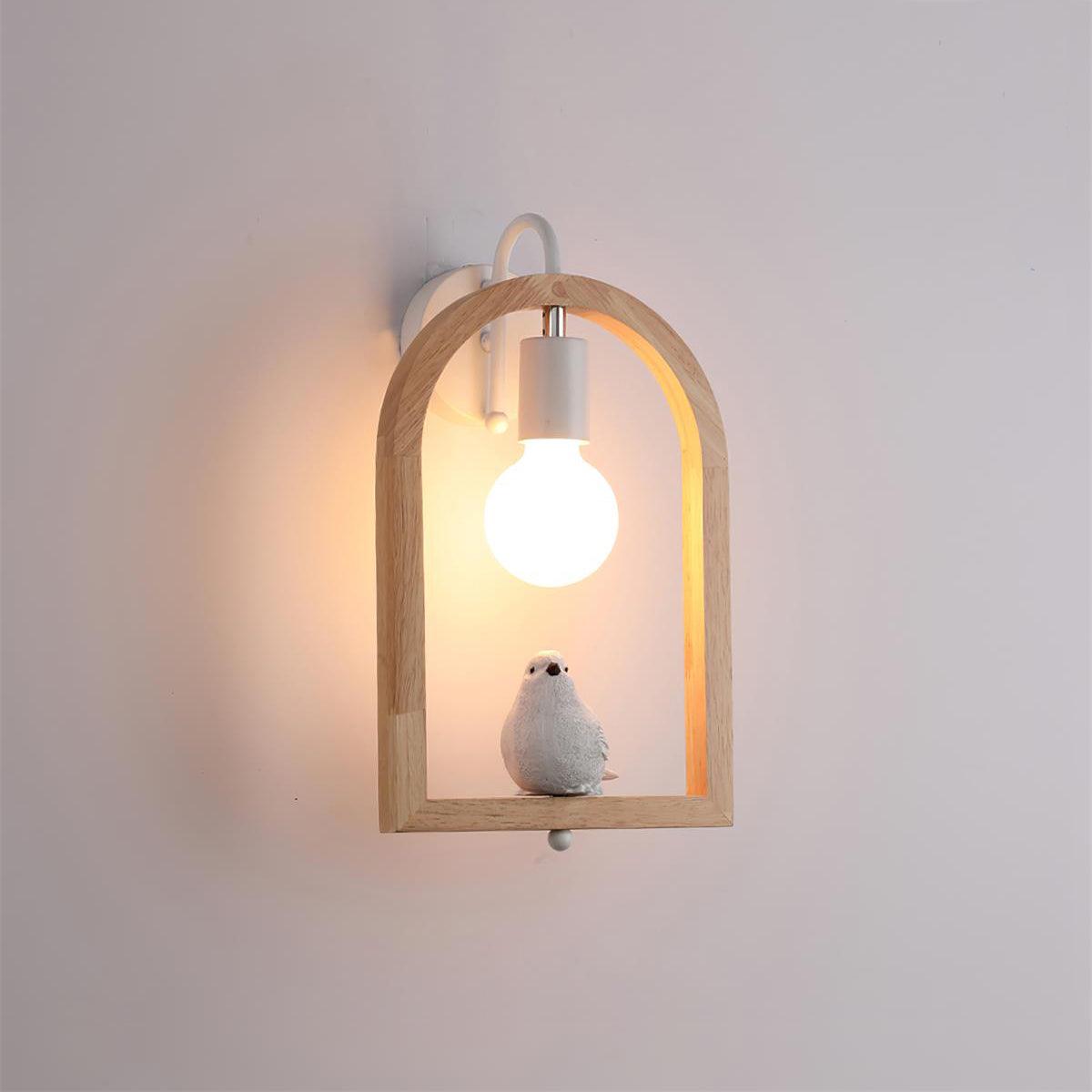 WOW Wood Bird Resin Wall Light