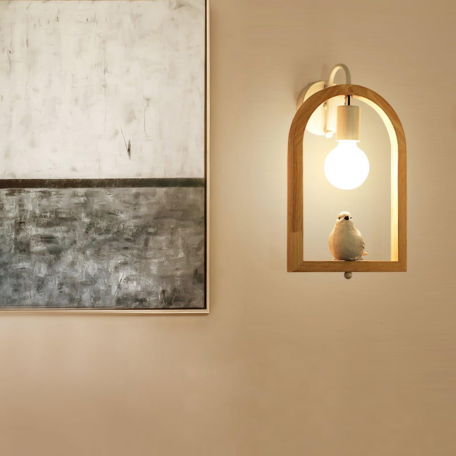 WOW Wood Bird Resin Wall Light