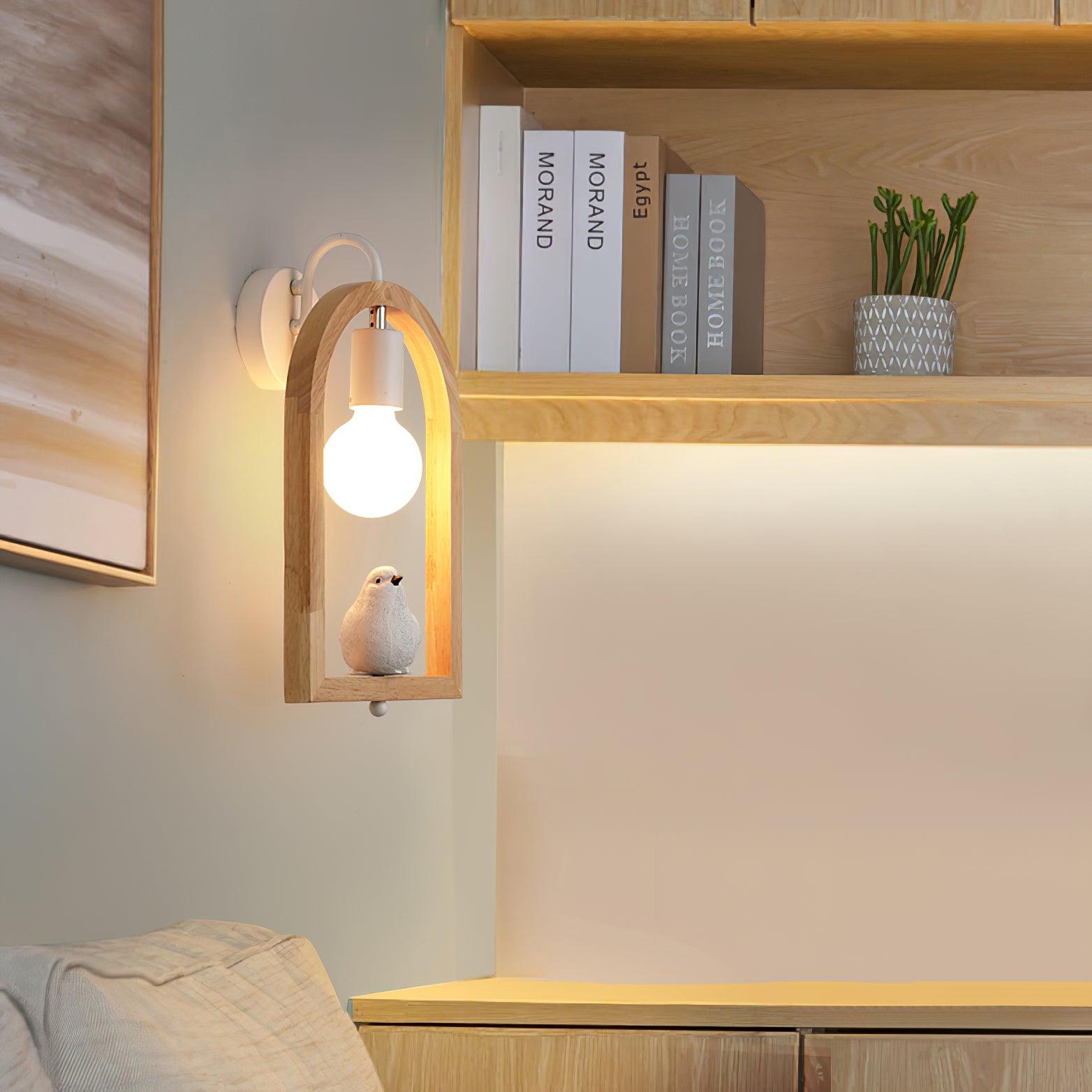 WOW Wood Bird Resin Wall Light