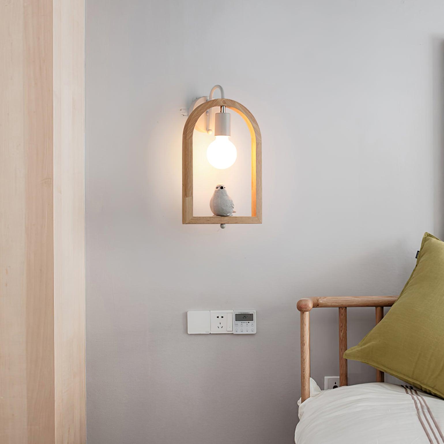 WOW Wood Bird Resin Wall Light
