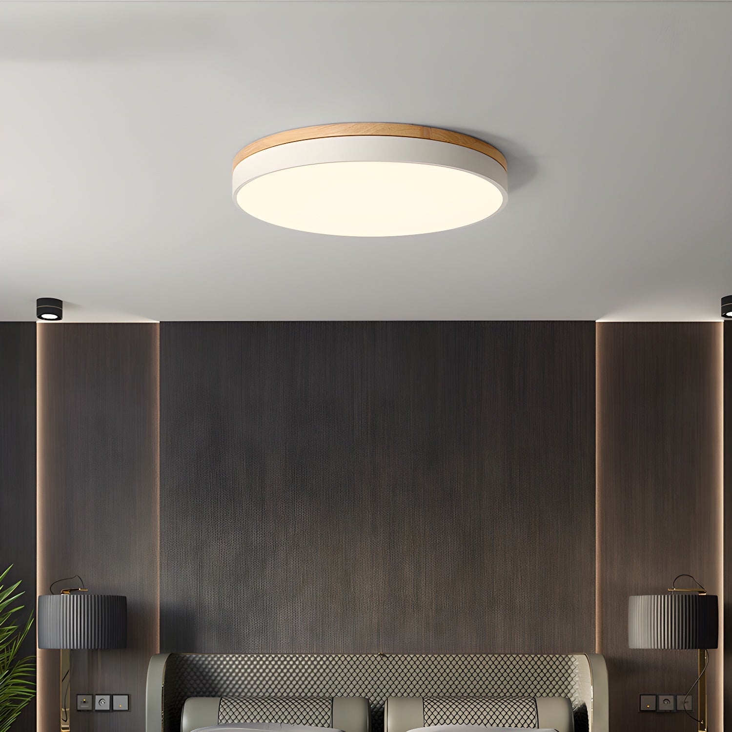 WOW Zara Circular Wood Ceiling Lamp