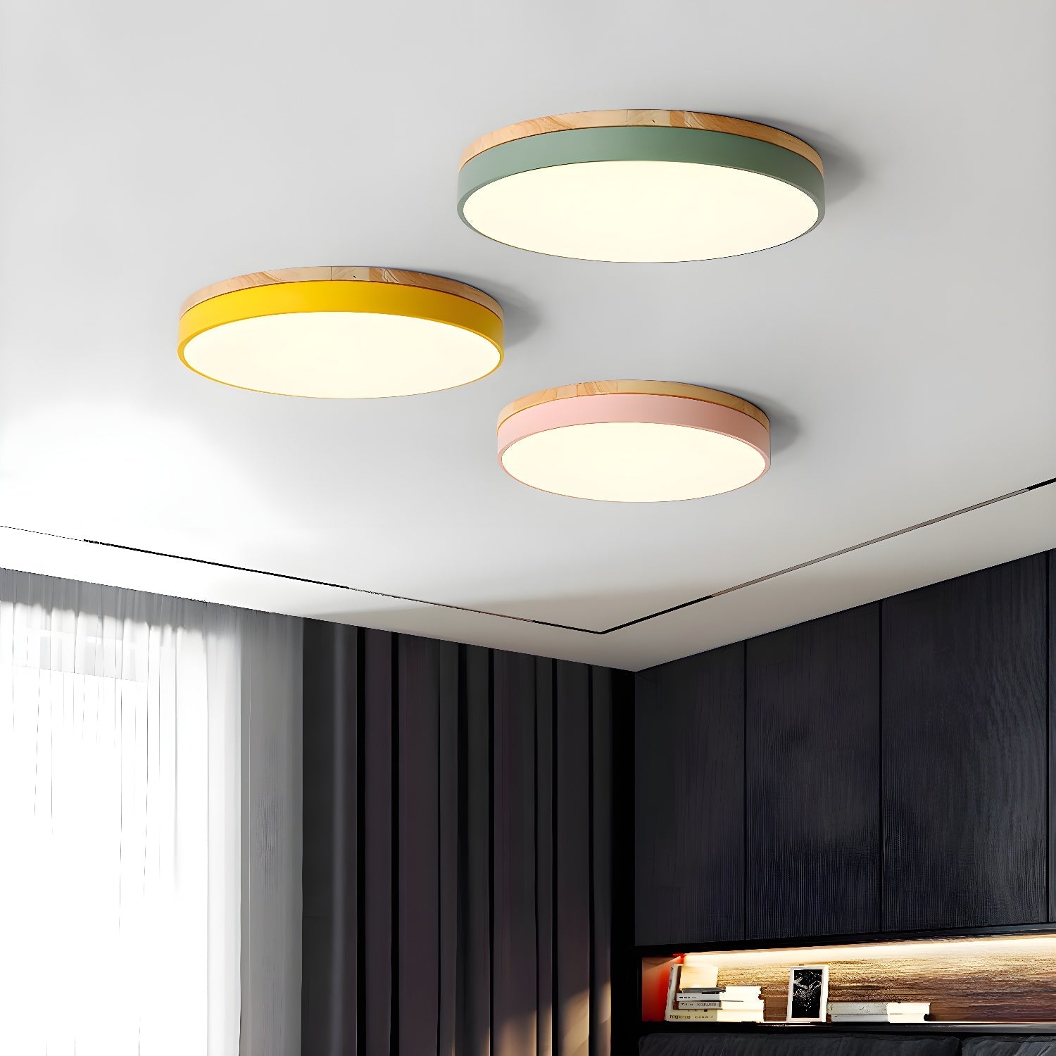 WOW Zara Circular Wood Ceiling Lamp
