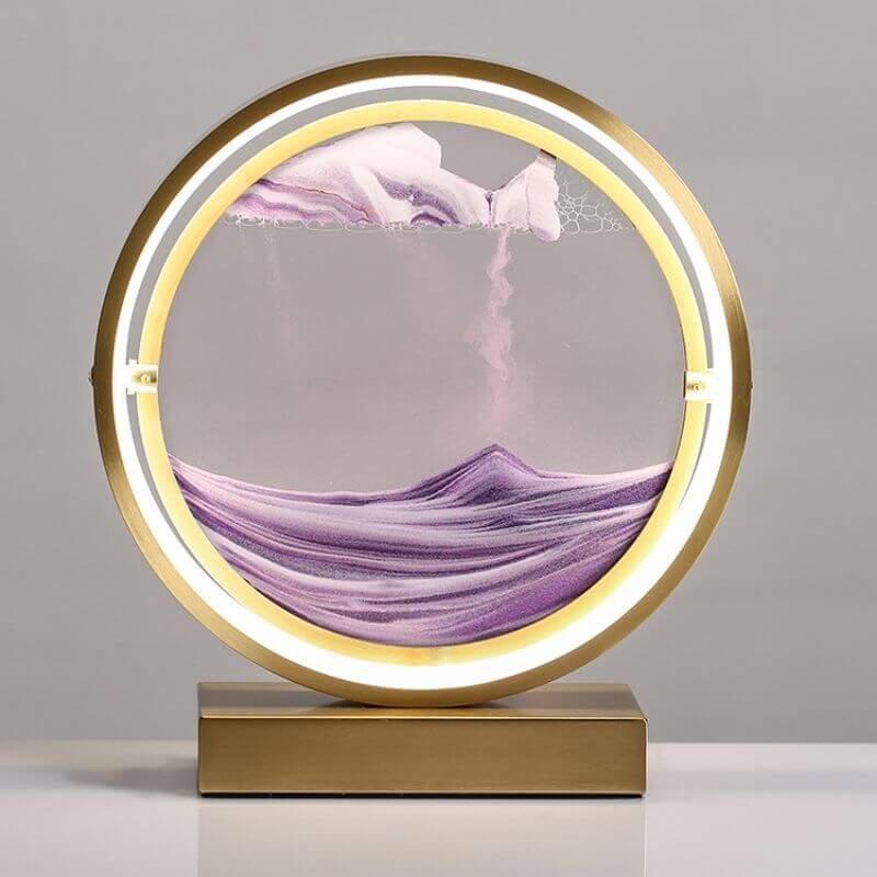 Creative 360° Rotating Quicksand Painting Table Lamp