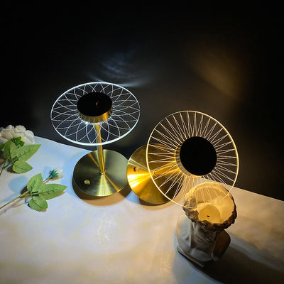 LED Crystal Disc Rechargeable Table Lamp