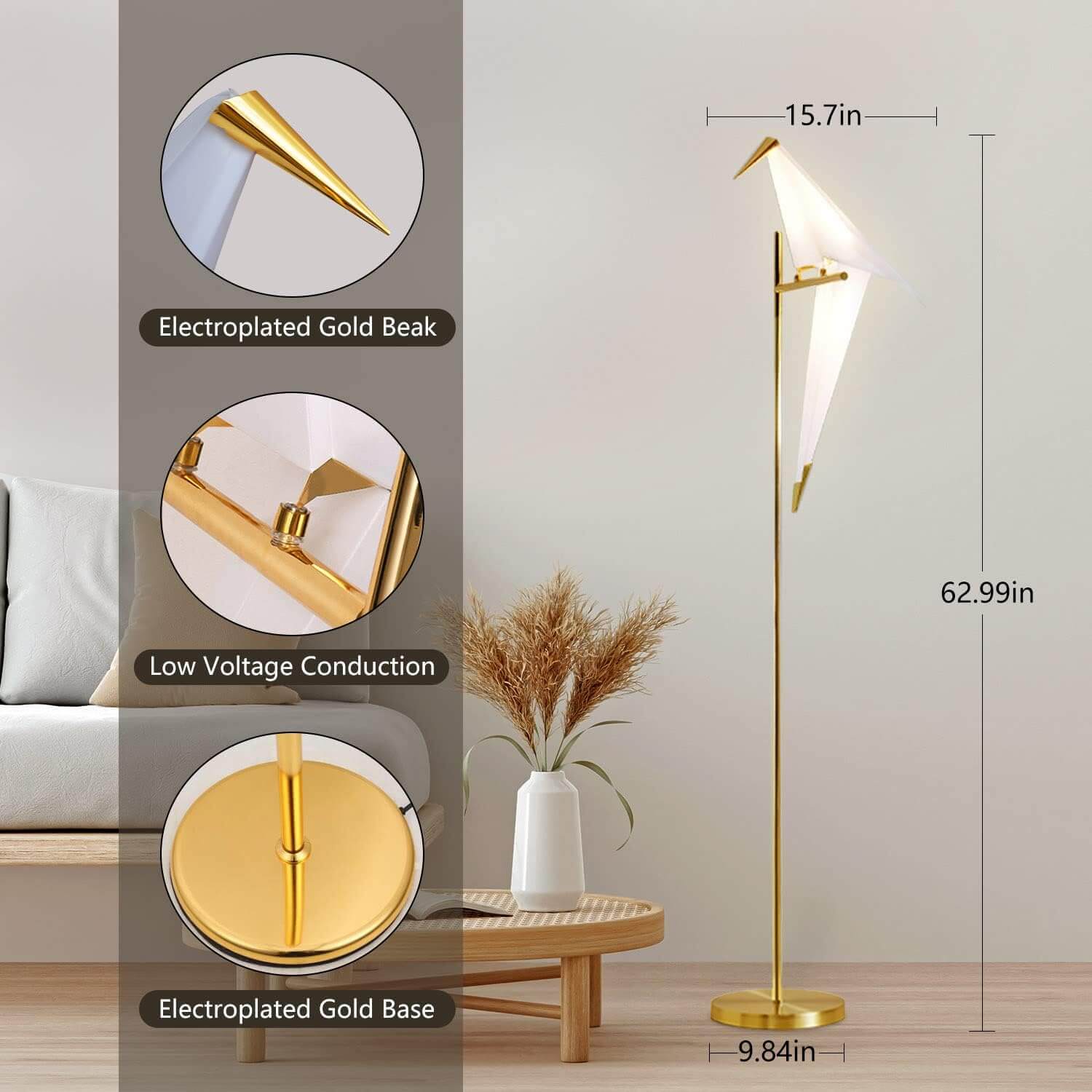 Modern Bird LED Floor Lamp
