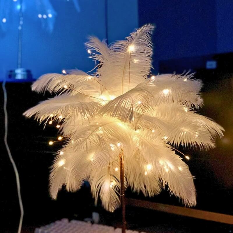 Elegant Feather Lamp