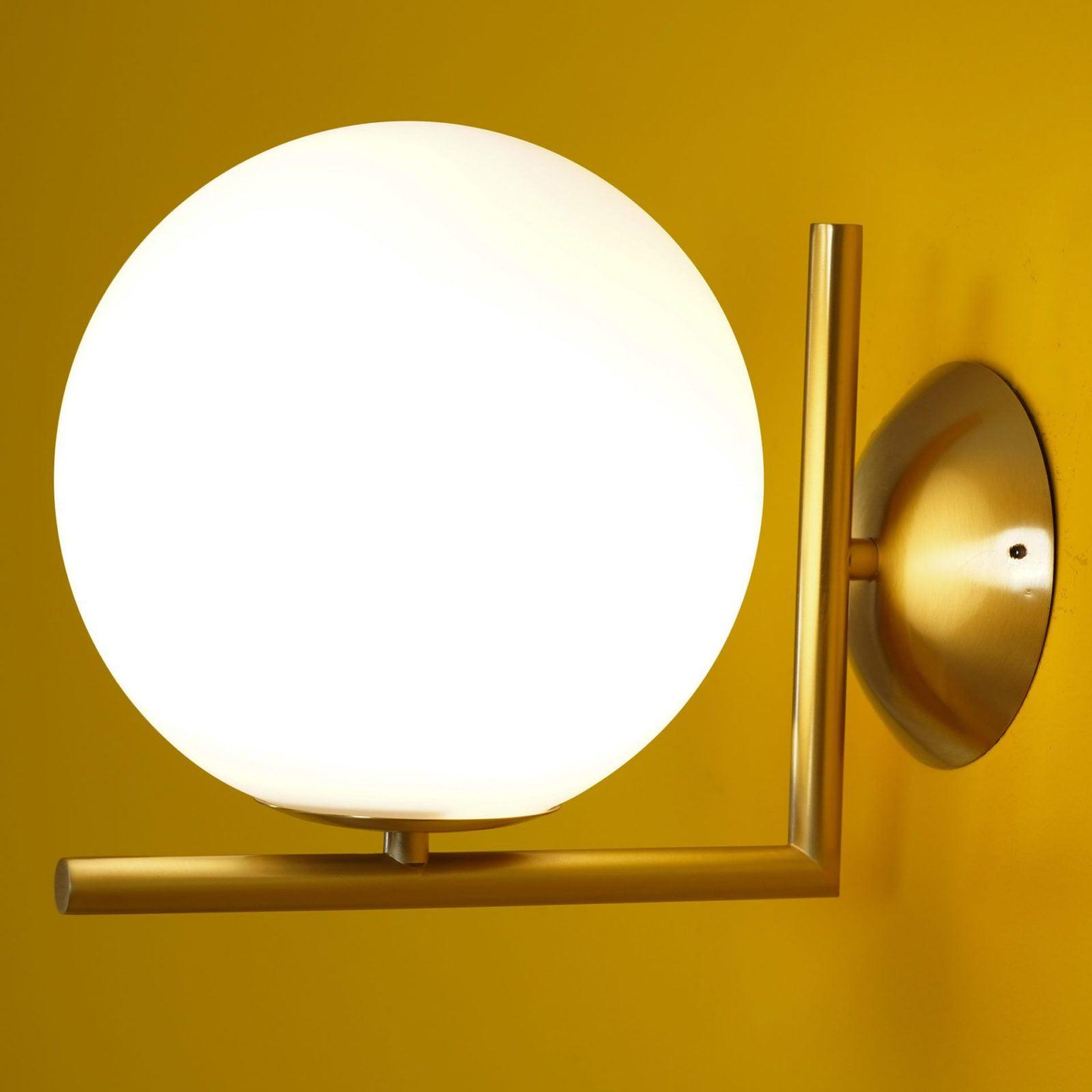 WOW Blown Glass Opal Glass Wall Lamp