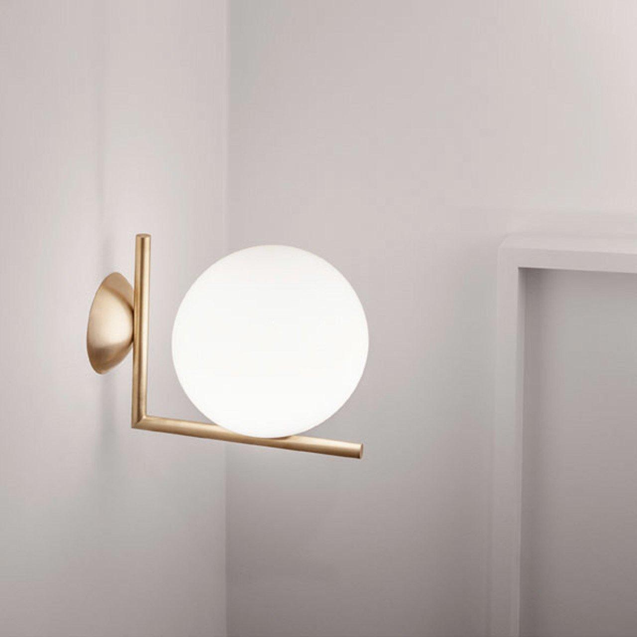 WOW Blown Glass Opal Glass Wall Lamp