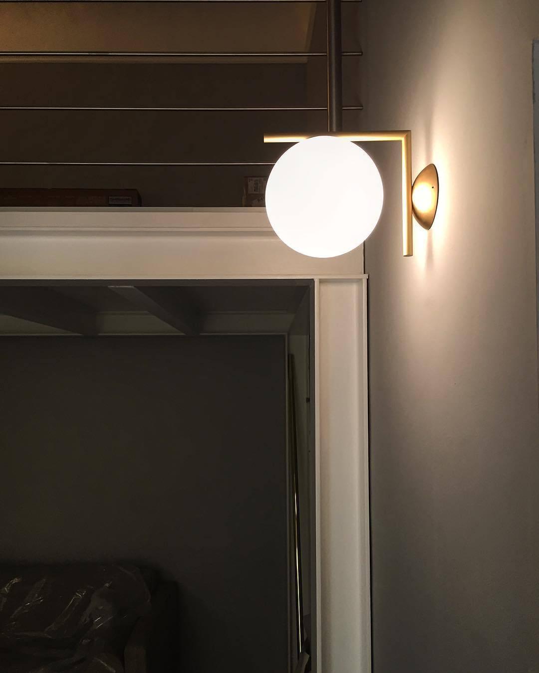 WOW Blown Glass Opal Glass Wall Lamp