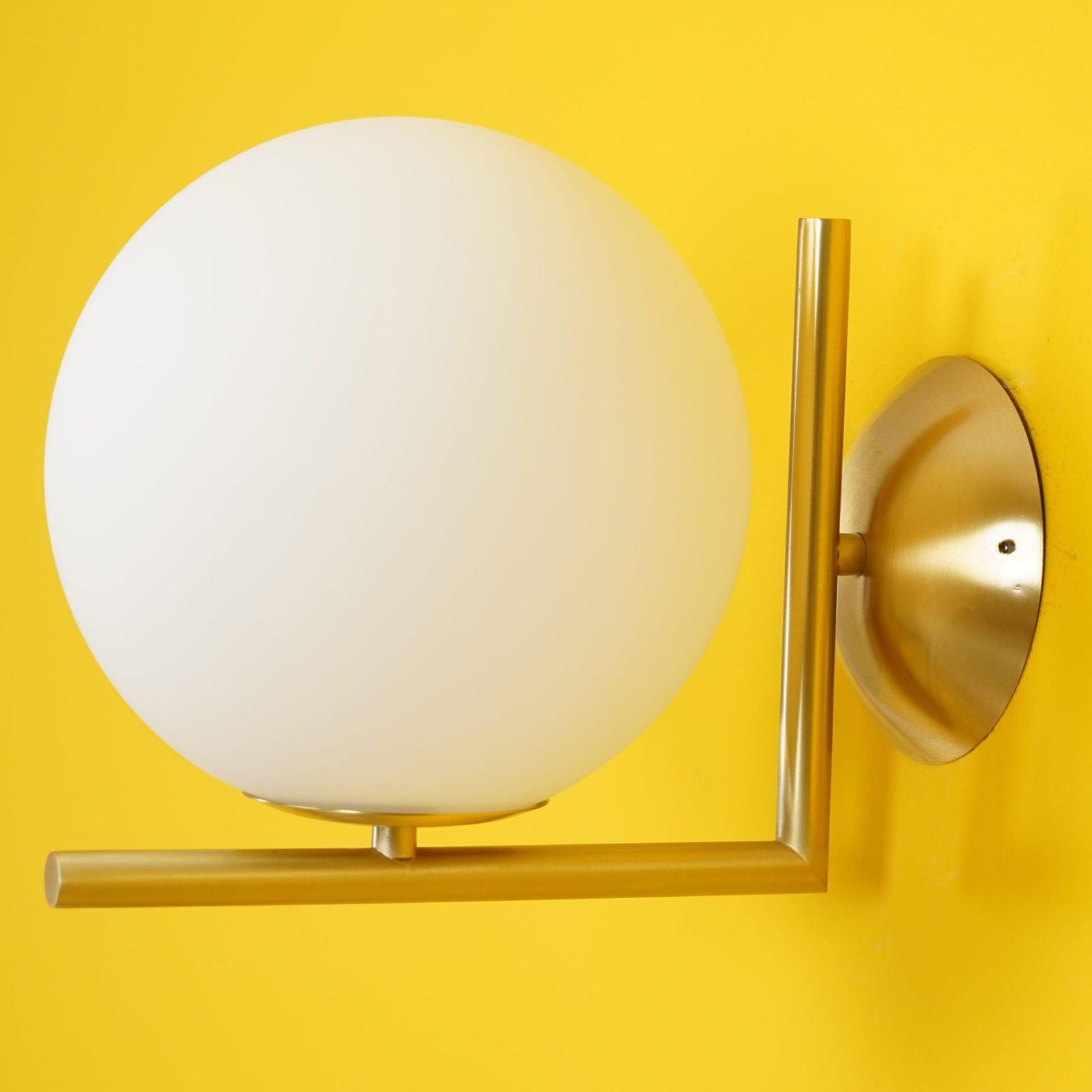 WOW Blown Glass Opal Glass Wall Lamp