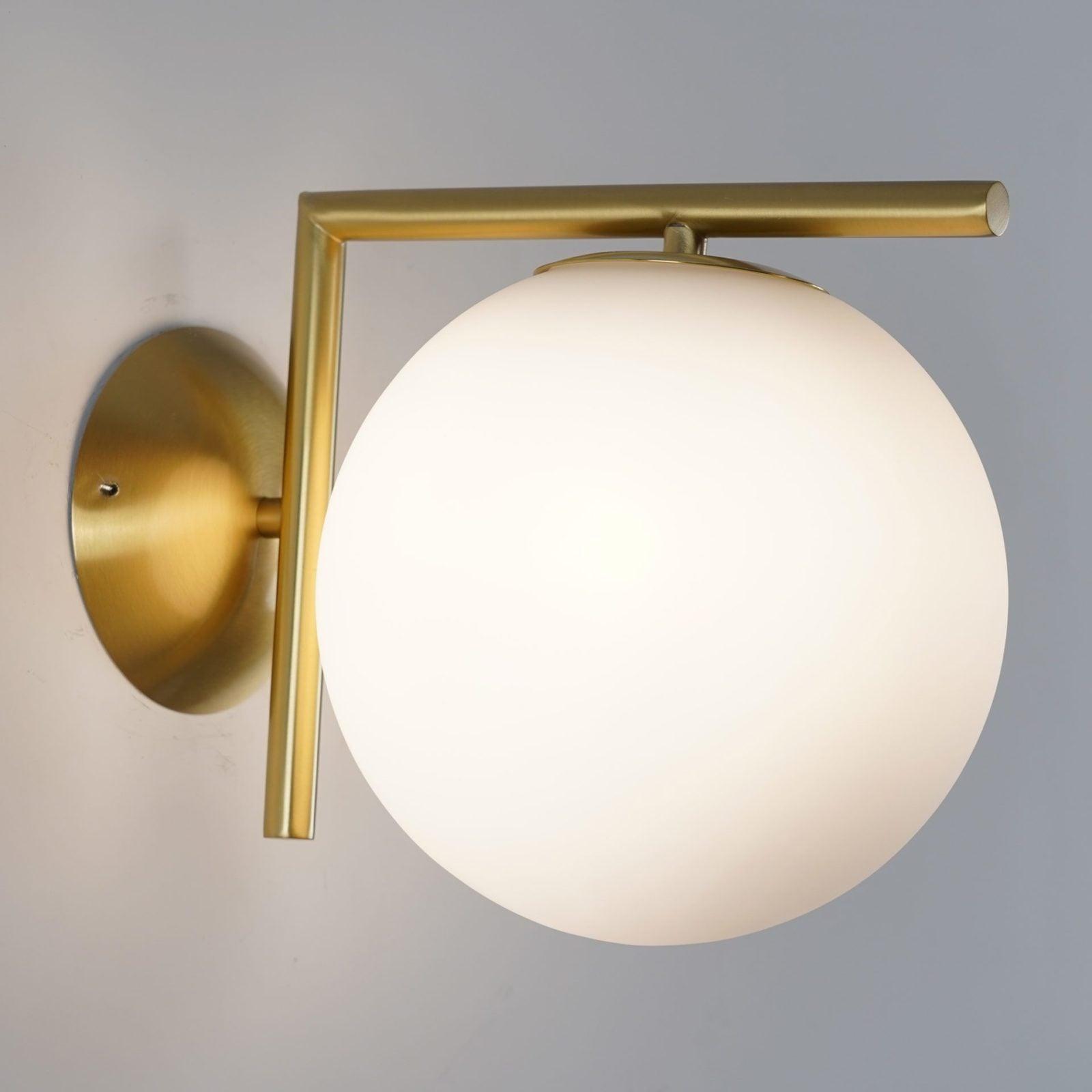 WOW Blown Glass Opal Glass Wall Lamp