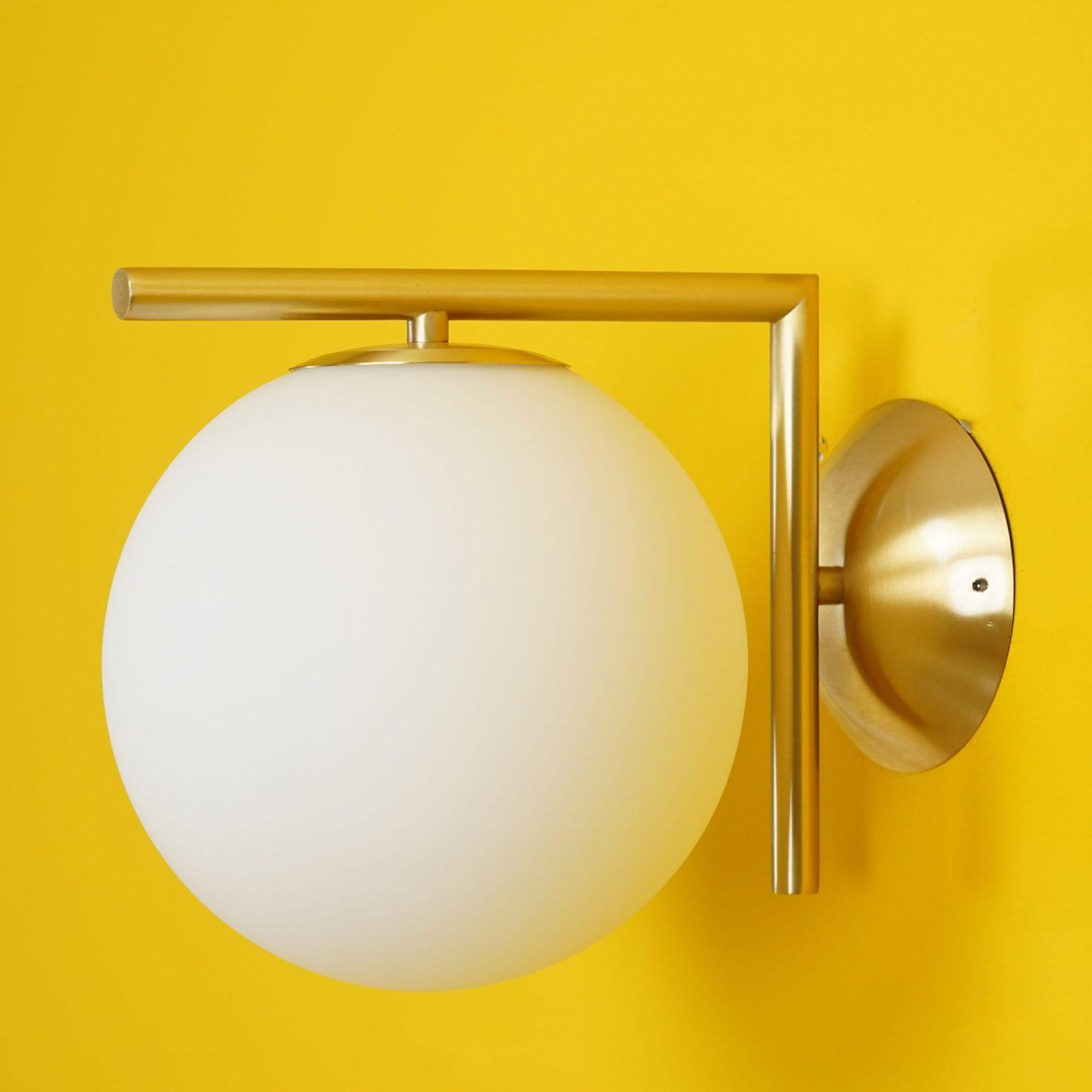 WOW Blown Glass Opal Glass Wall Lamp