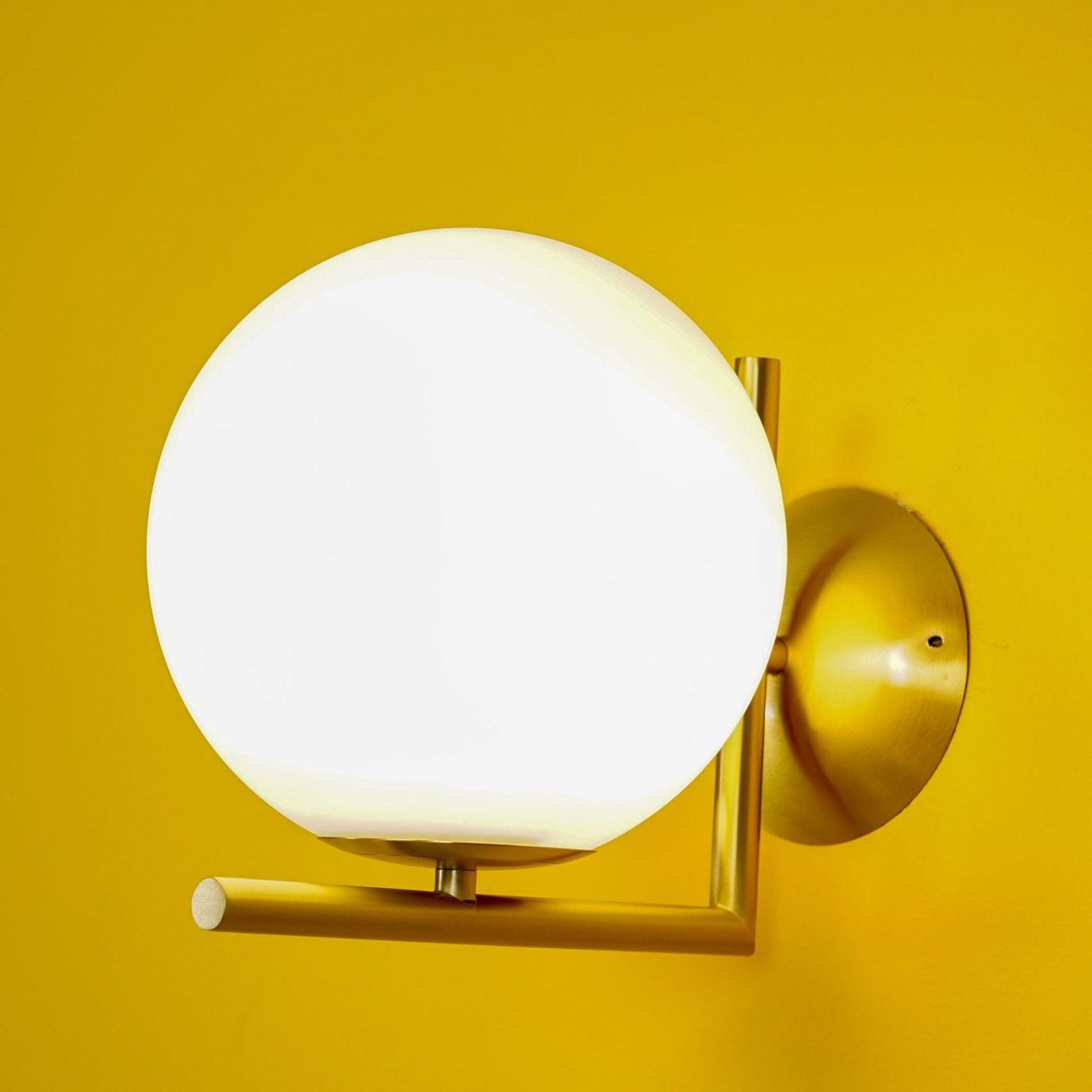 WOW Blown Glass Opal Glass Wall Lamp