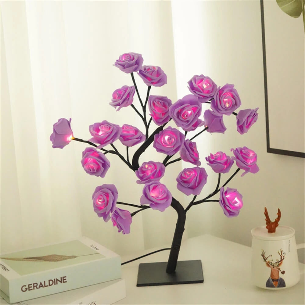 Creative LED Rose Tree Table Lamp