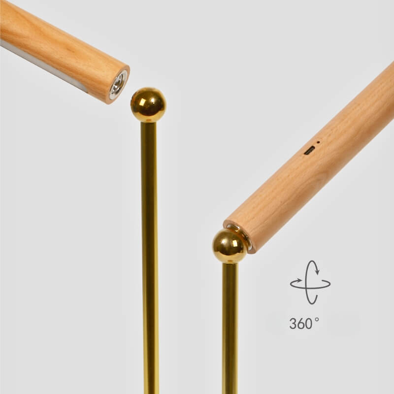 Magnetic LED Wooden Table Lamp